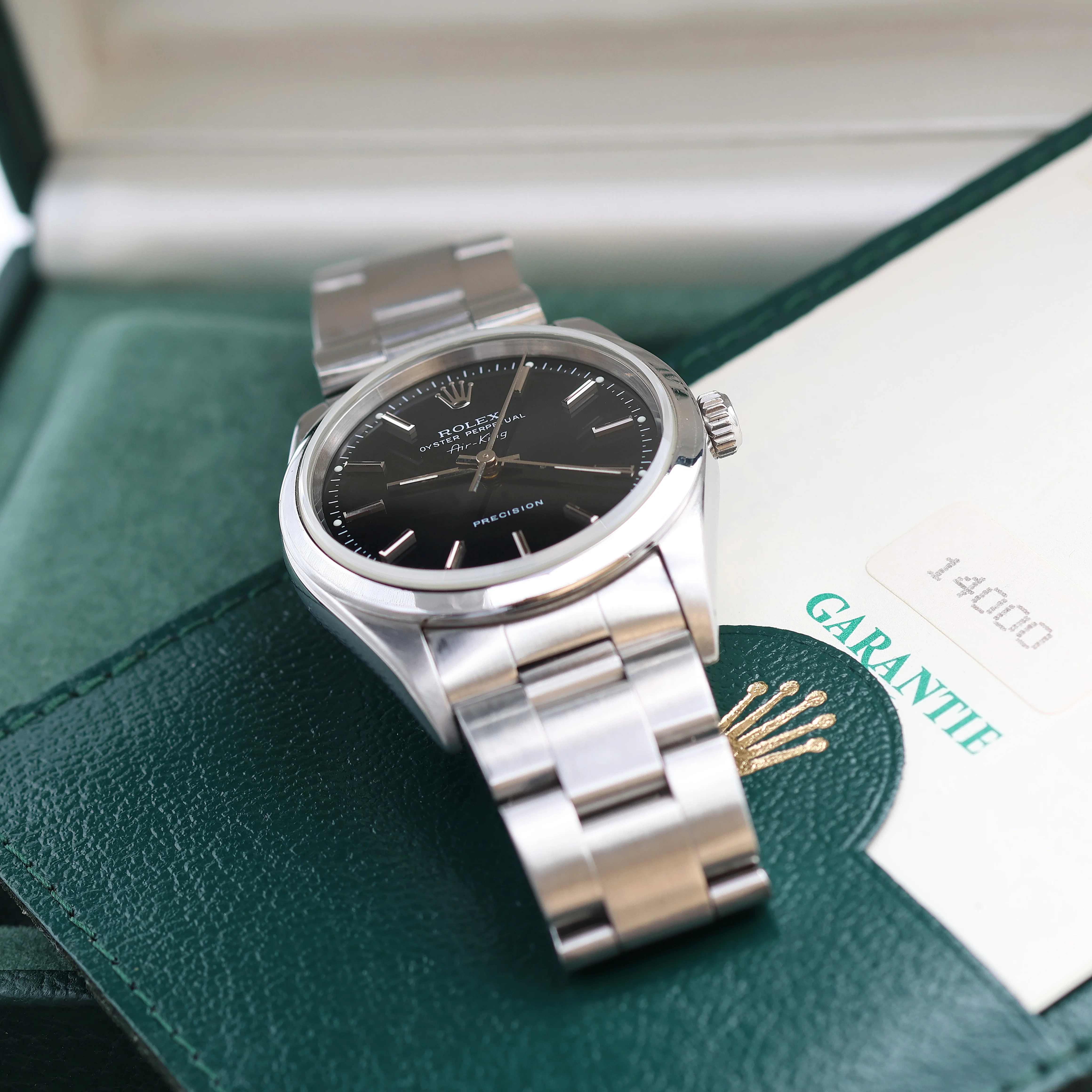 Rolex Air-King ref. 14000 Black Dial - Full Set - Image 3