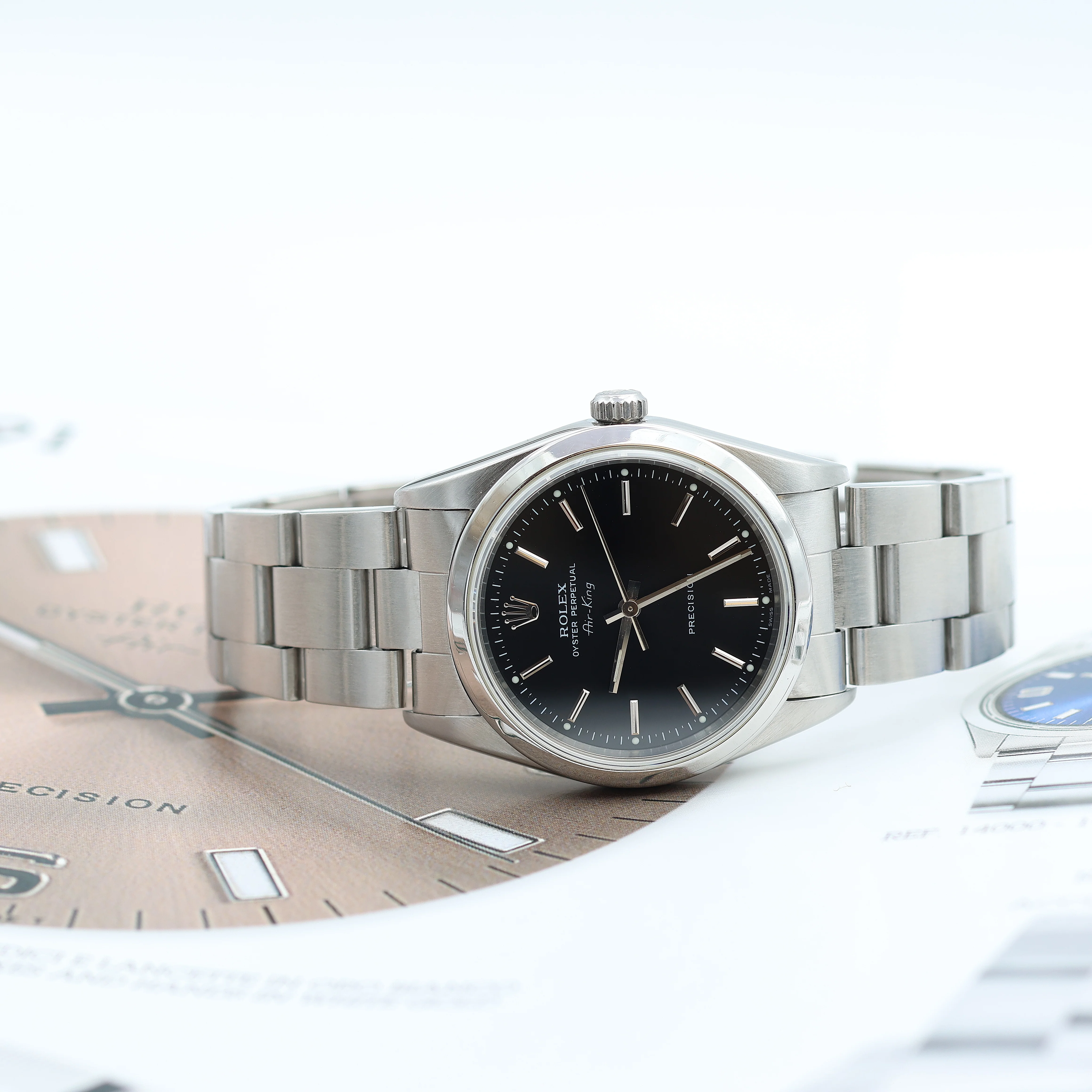 Rolex Air-King ref. 14000 Black Dial - Full Set - Image 7