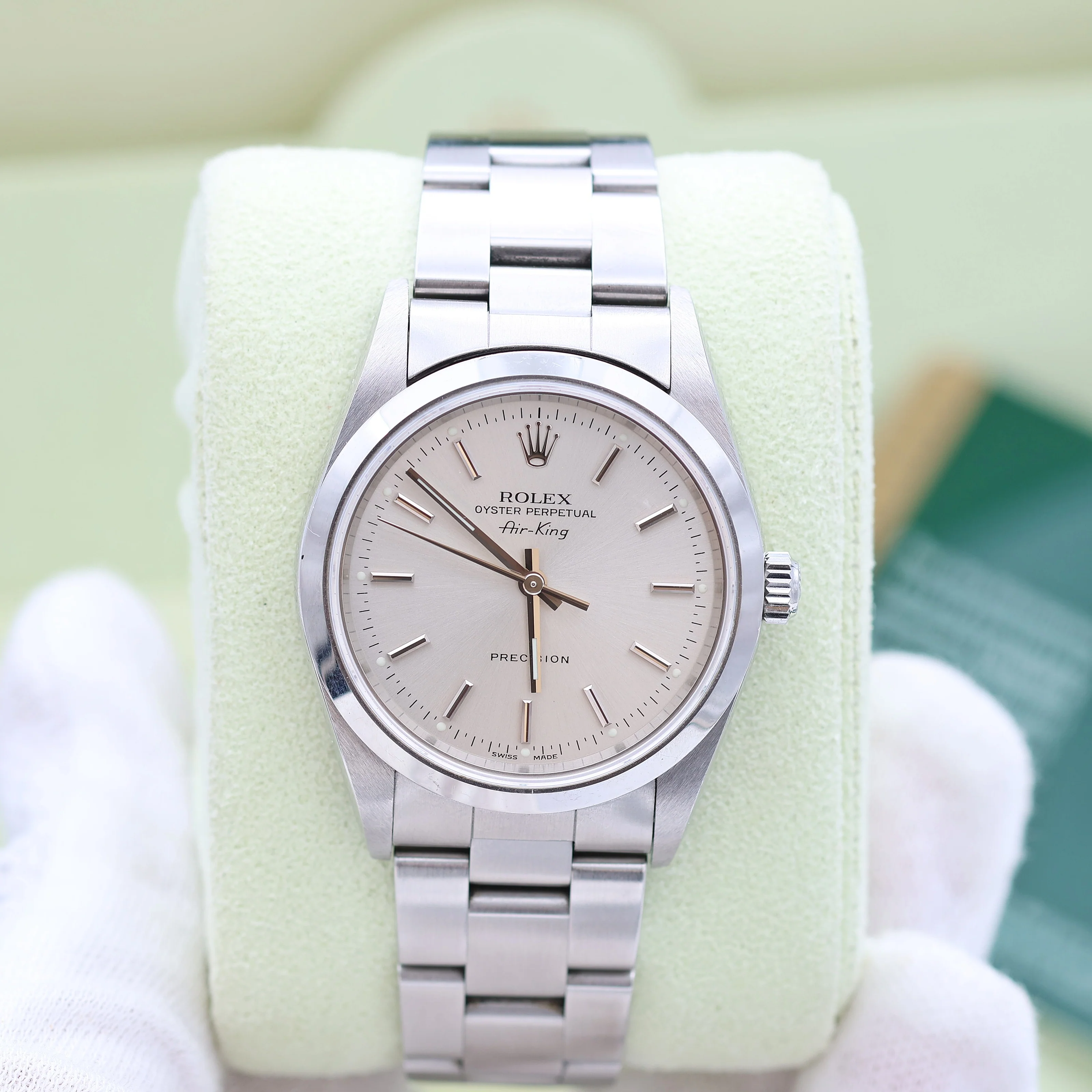 Rolex Air-King ref. 14000M Silver Dial - Full Set - Image 3