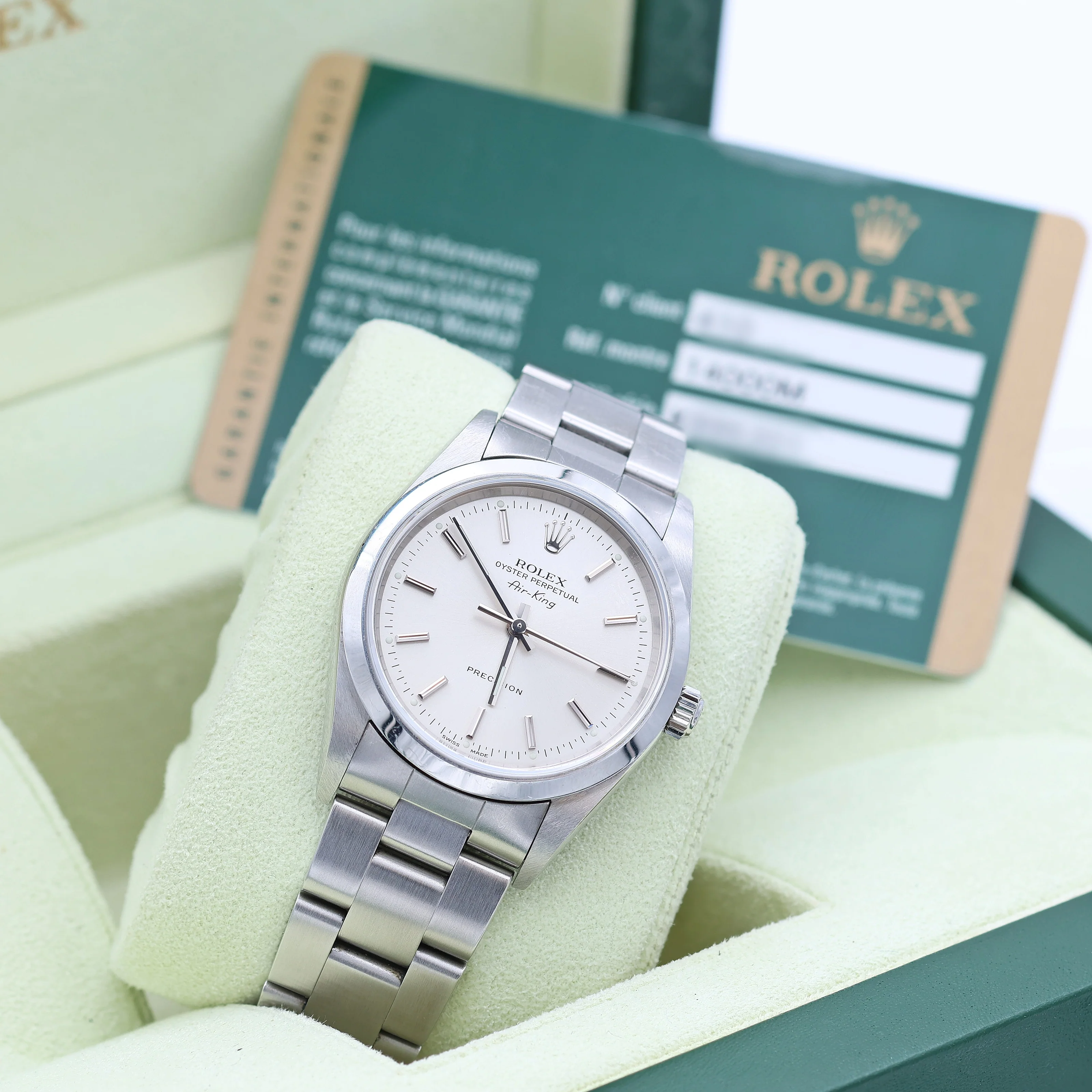 Rolex Air-King ref. 14000M Silver Dial - Full Set - Image 4