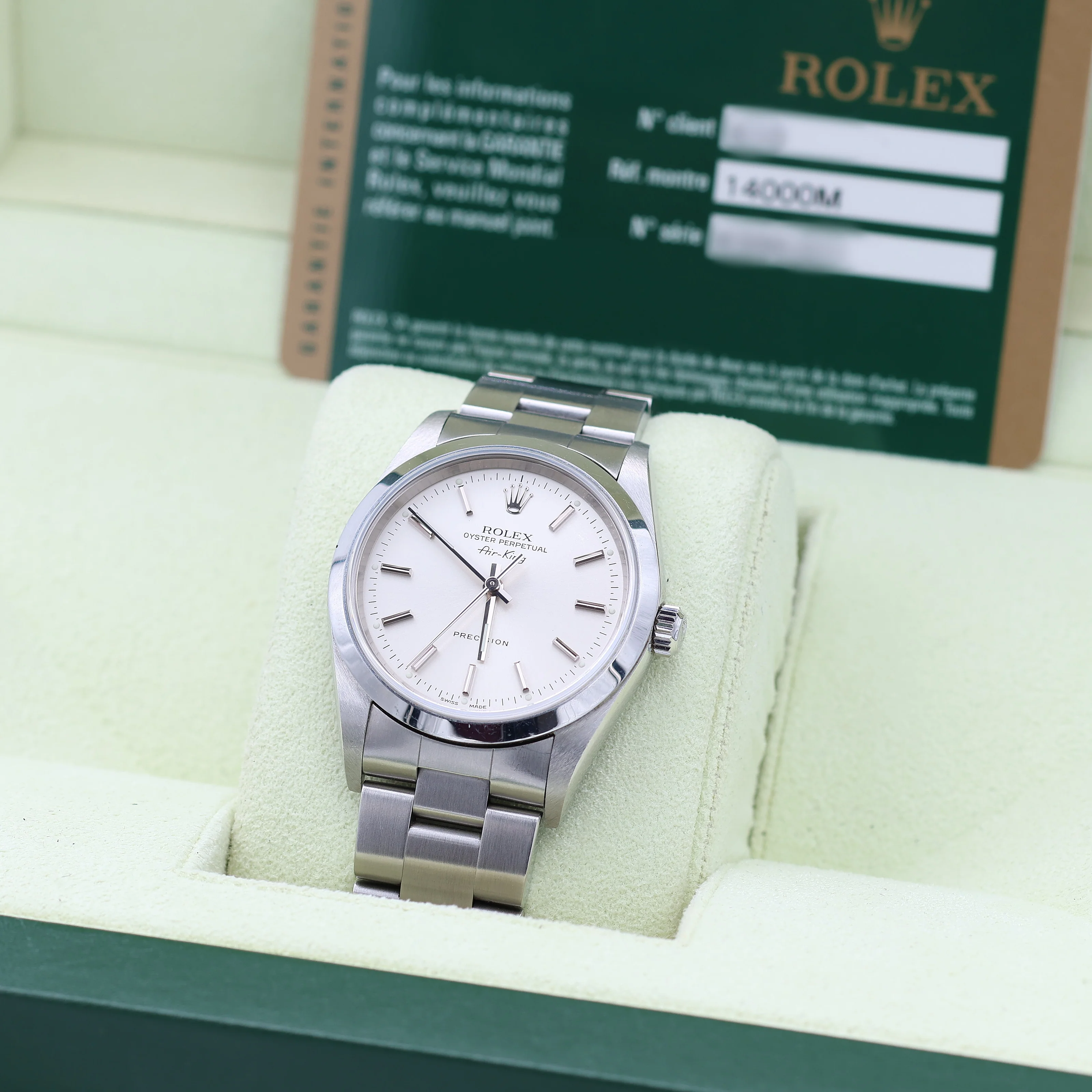 Rolex Air-King ref. 14000M Silver Dial - Full Set - Image 5