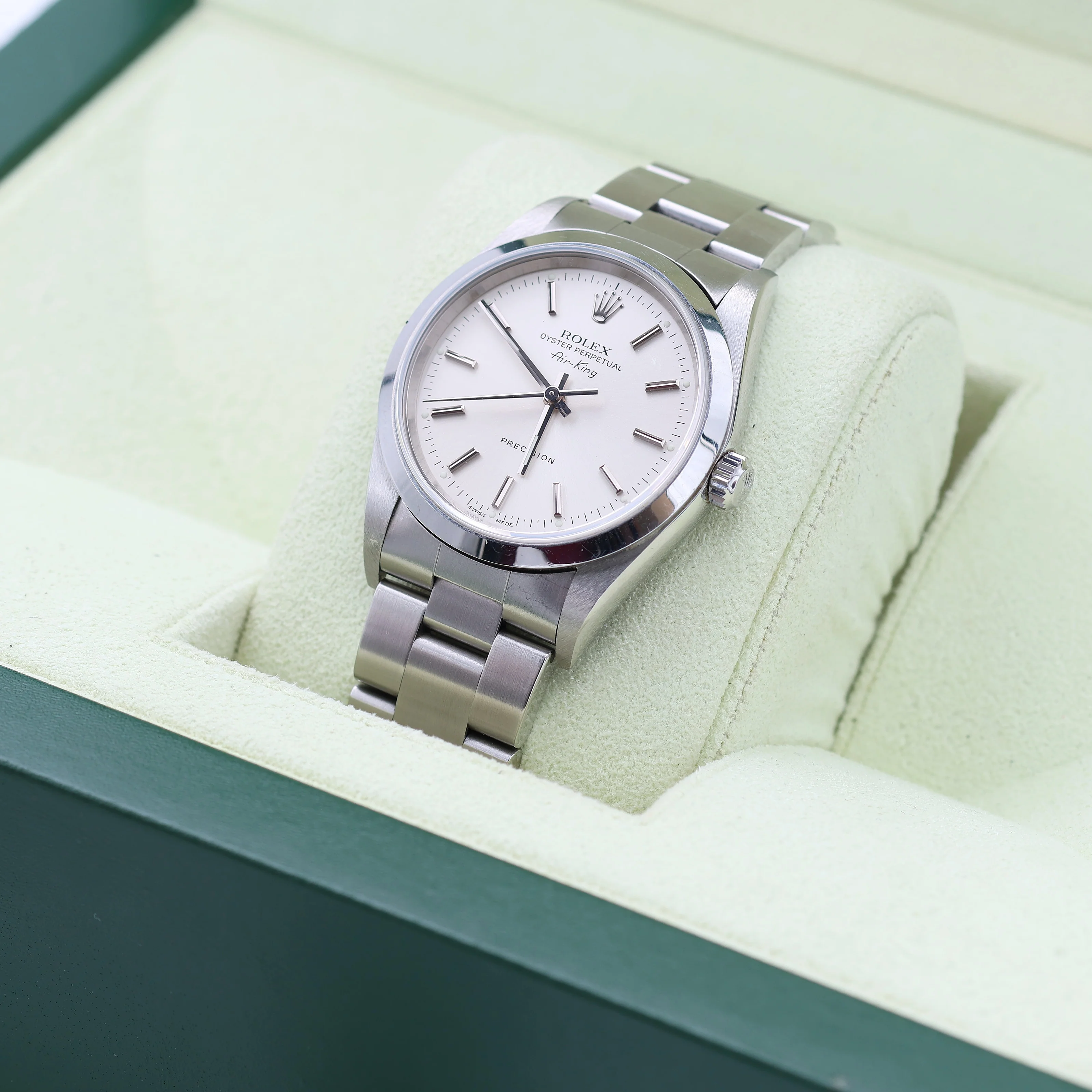 Rolex Air-King ref. 14000M Silver Dial - Full Set - Image 6