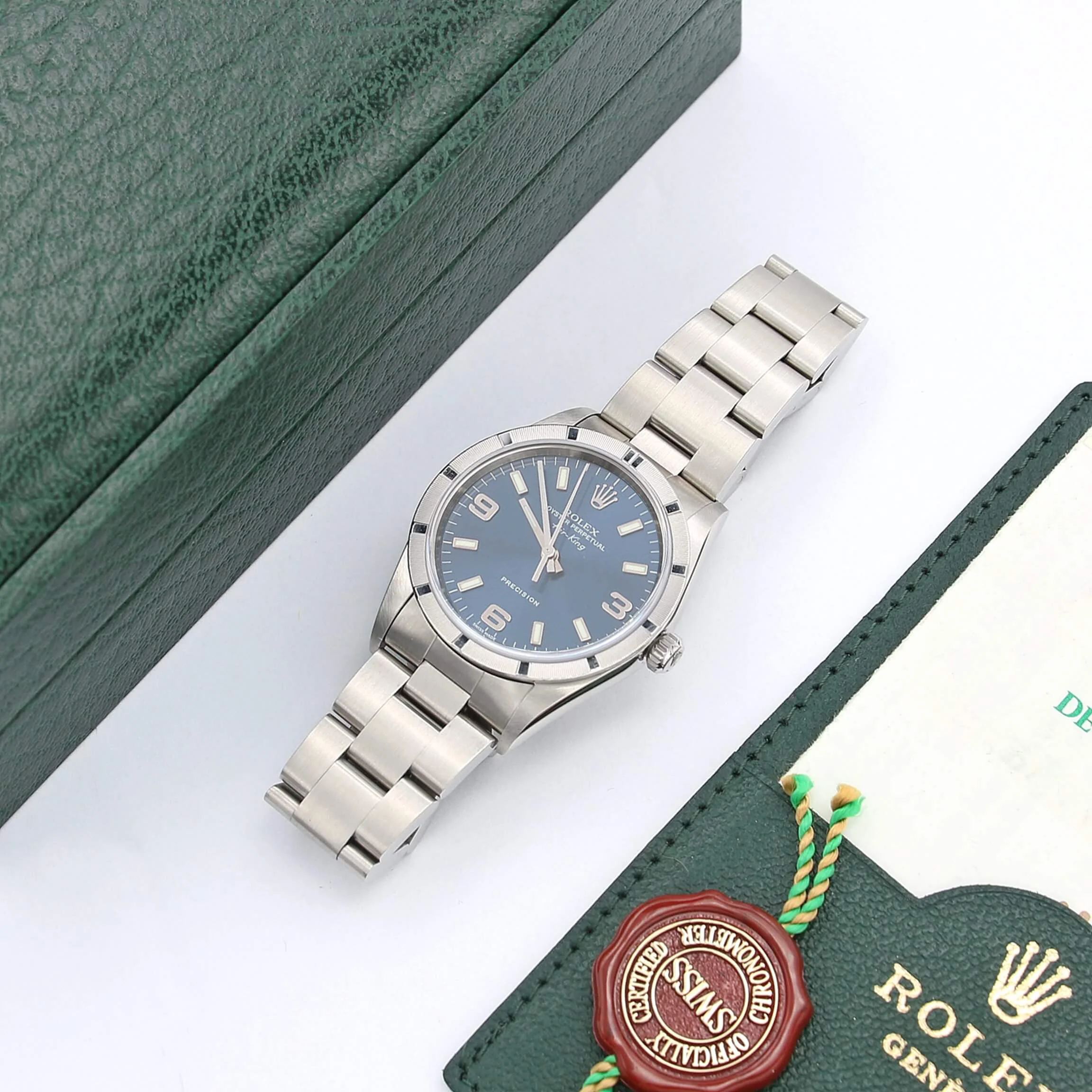Rolex Air-King ref. 14010 Blue 3-6-9 dial - Full Set - Image 3