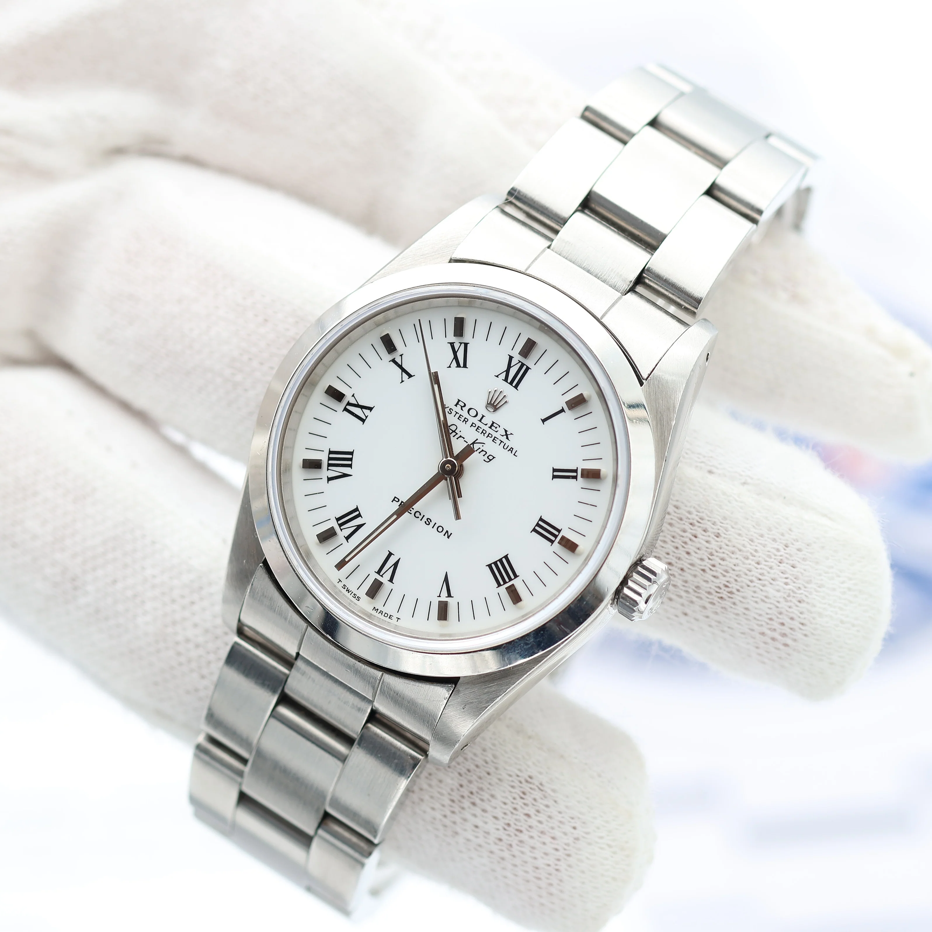 Rolex Air-King ref. 14000 - White Roman Dial - Image 4