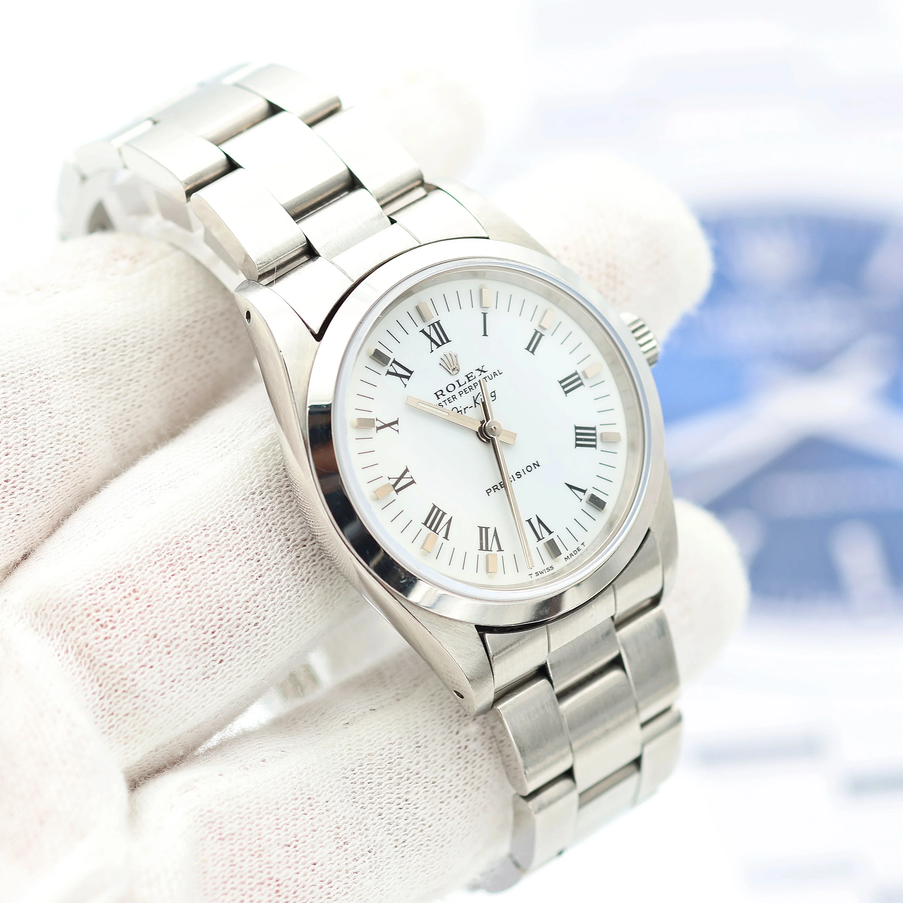 Rolex Air-King ref. 14000 - White Roman Dial - Image 5
