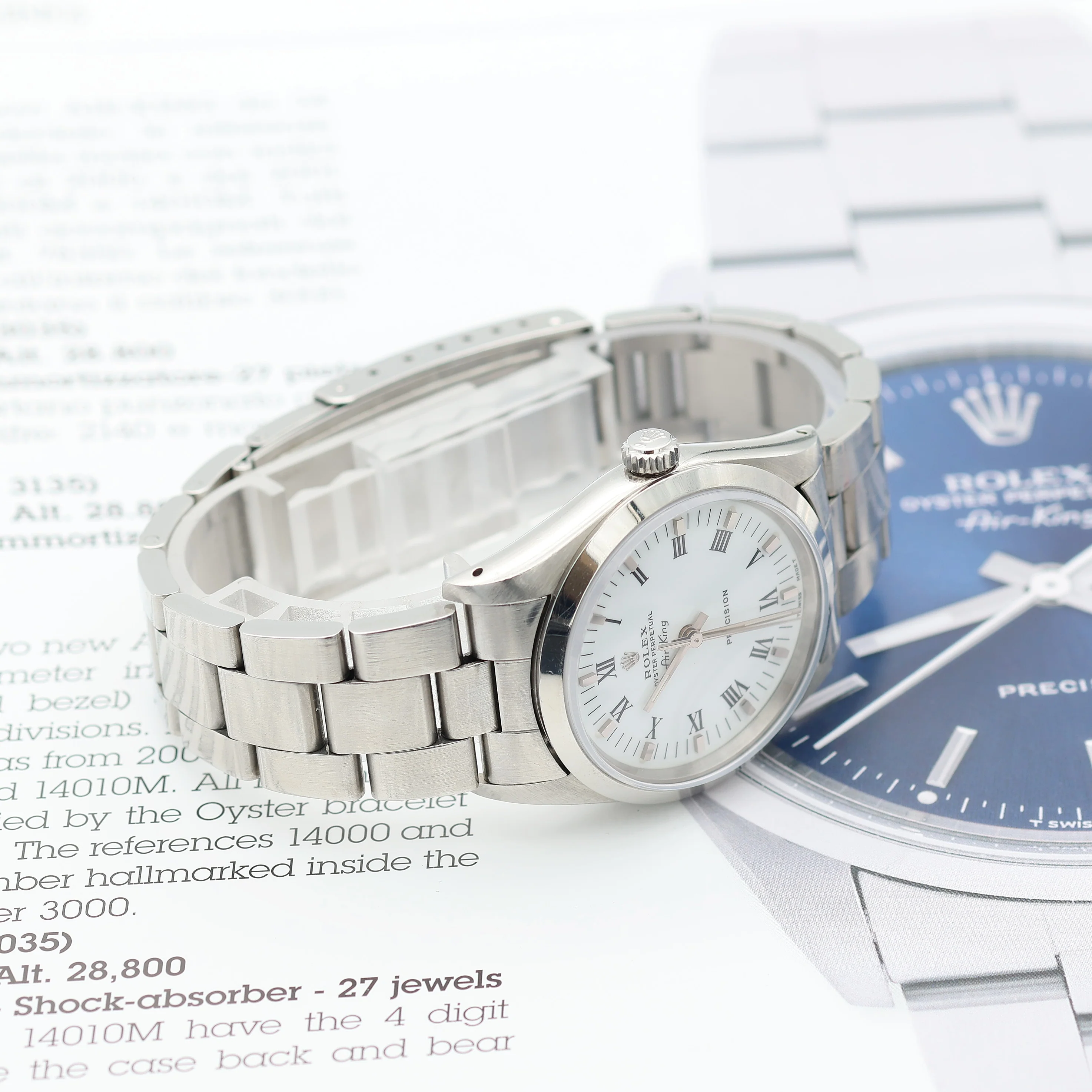 Rolex Air-King ref. 14000 - White Roman Dial - Image 8