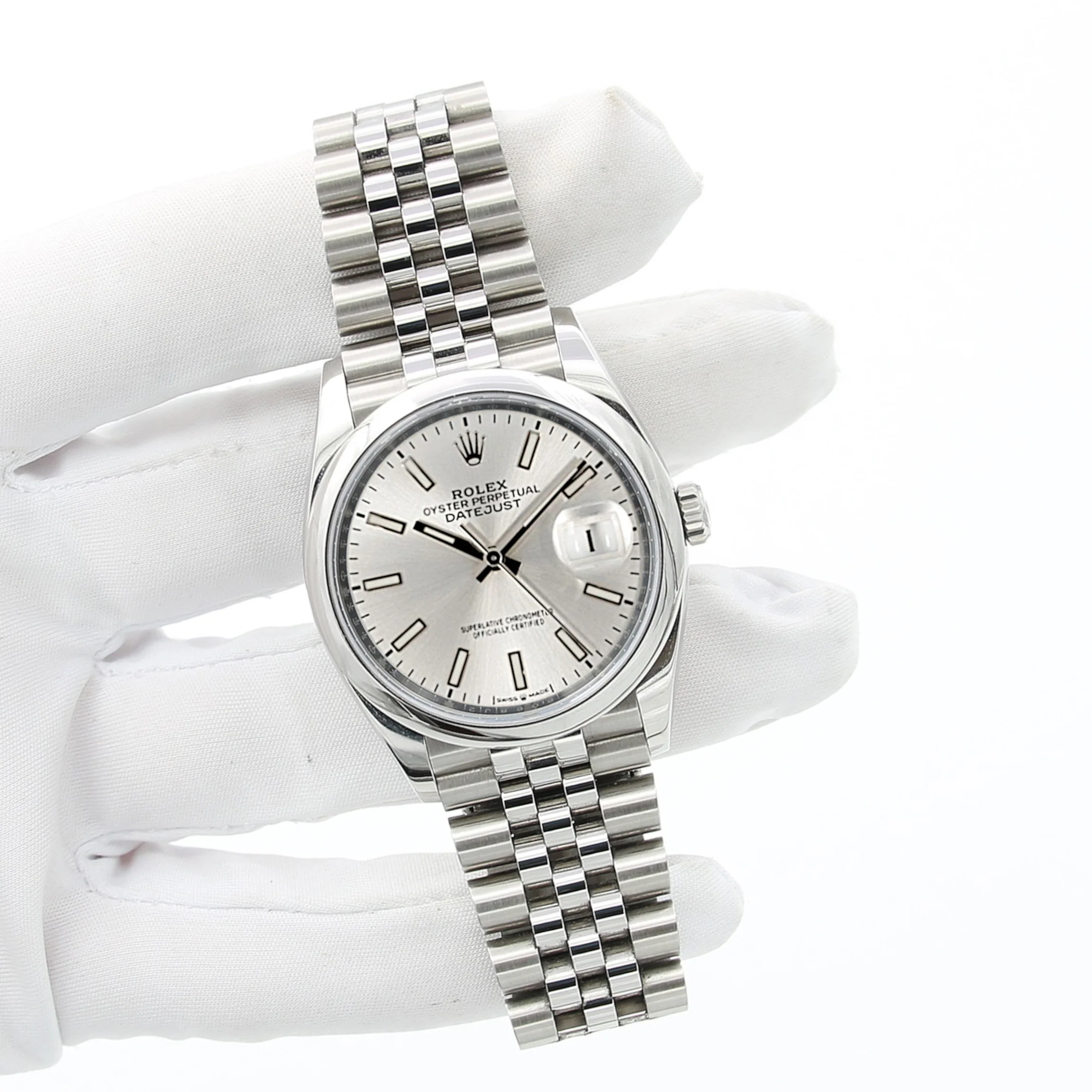 Rolex Datejust 36 126200 Silver Dial Jubilee bracelet - Full Set - Image 3