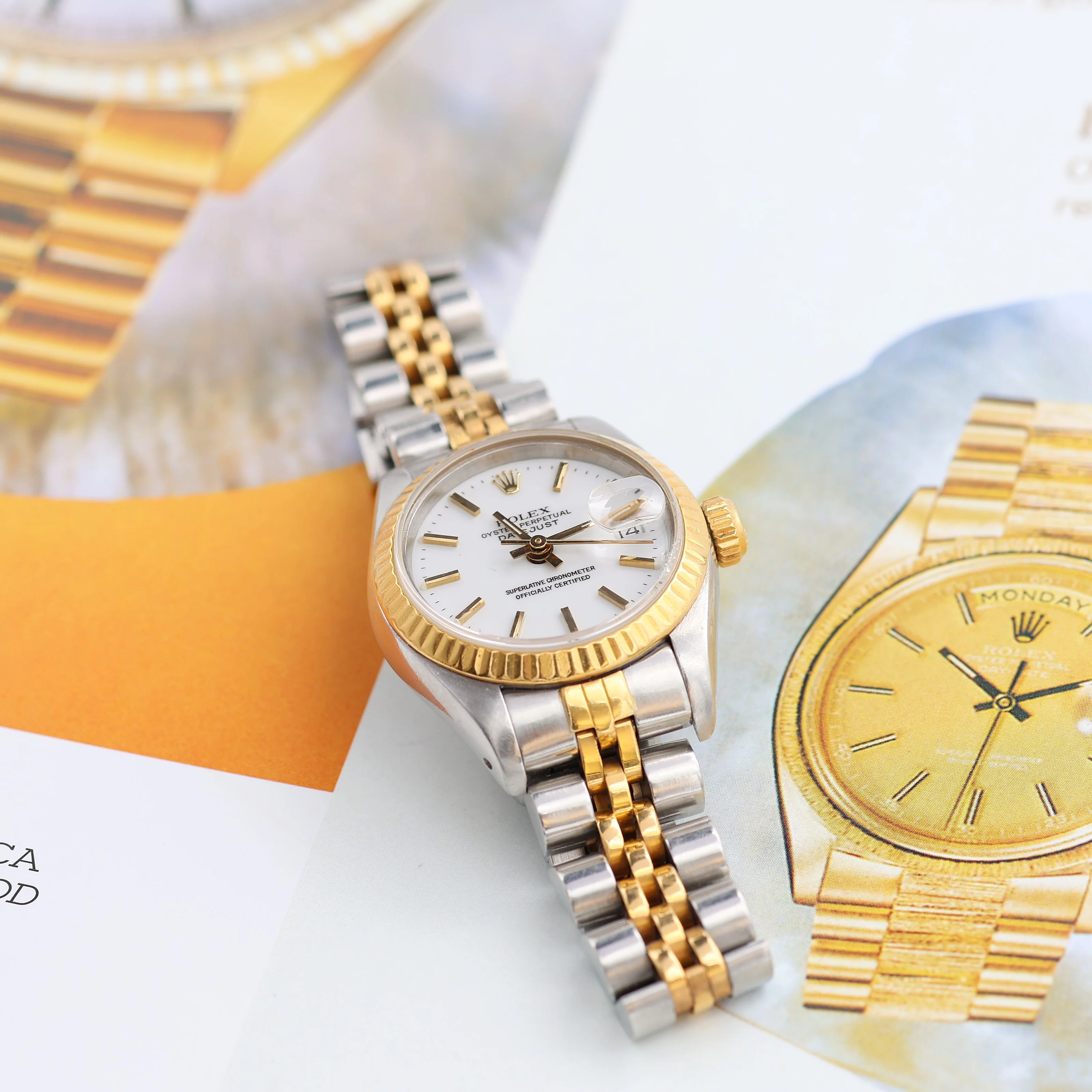 Rolex Datejust Lady ref. 69173 Steel/Gold - White Dial - Full Set - Image 7