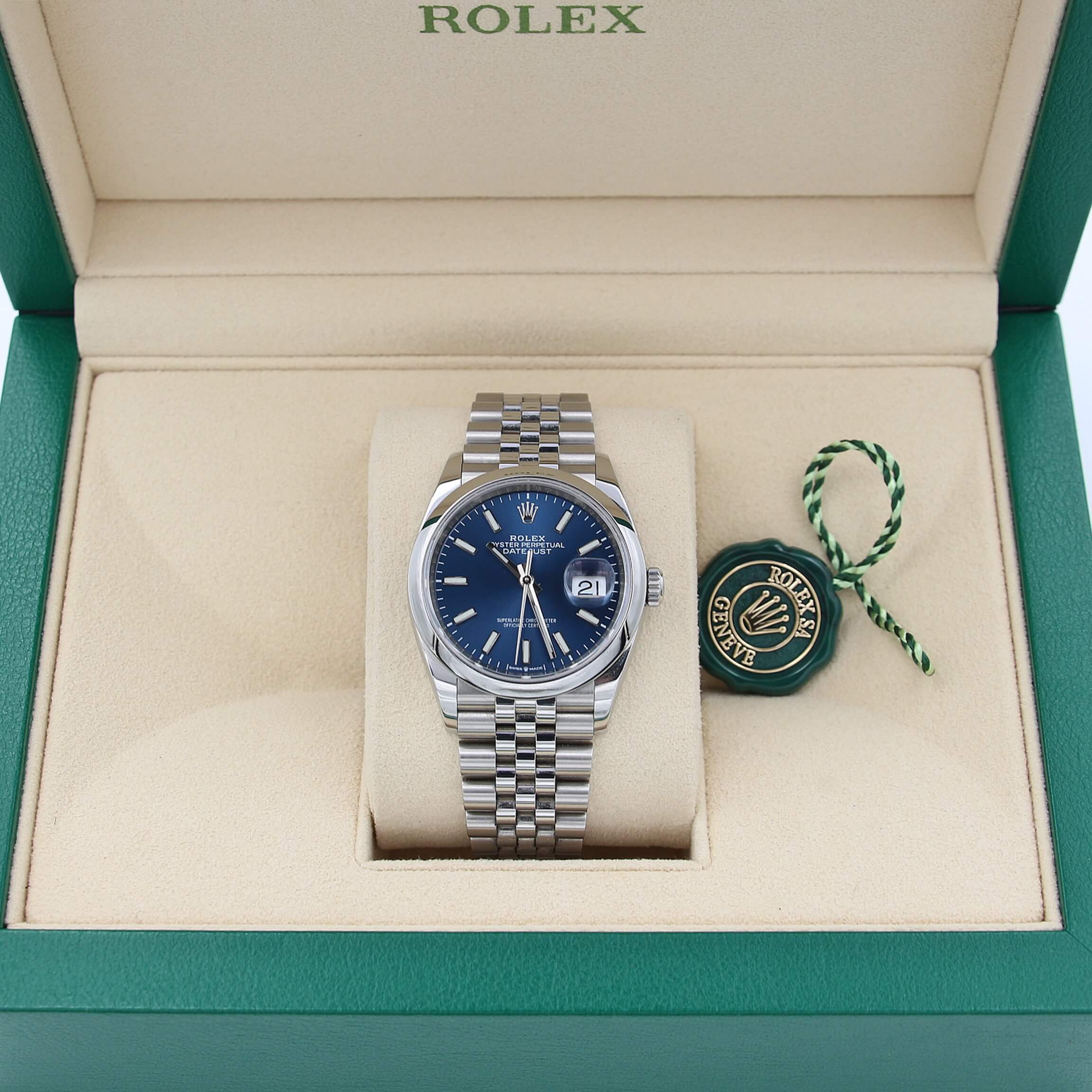 Rolex Datejust ref. 126200 Blue Dial Jubilee bracelet - Full Set - Image 3