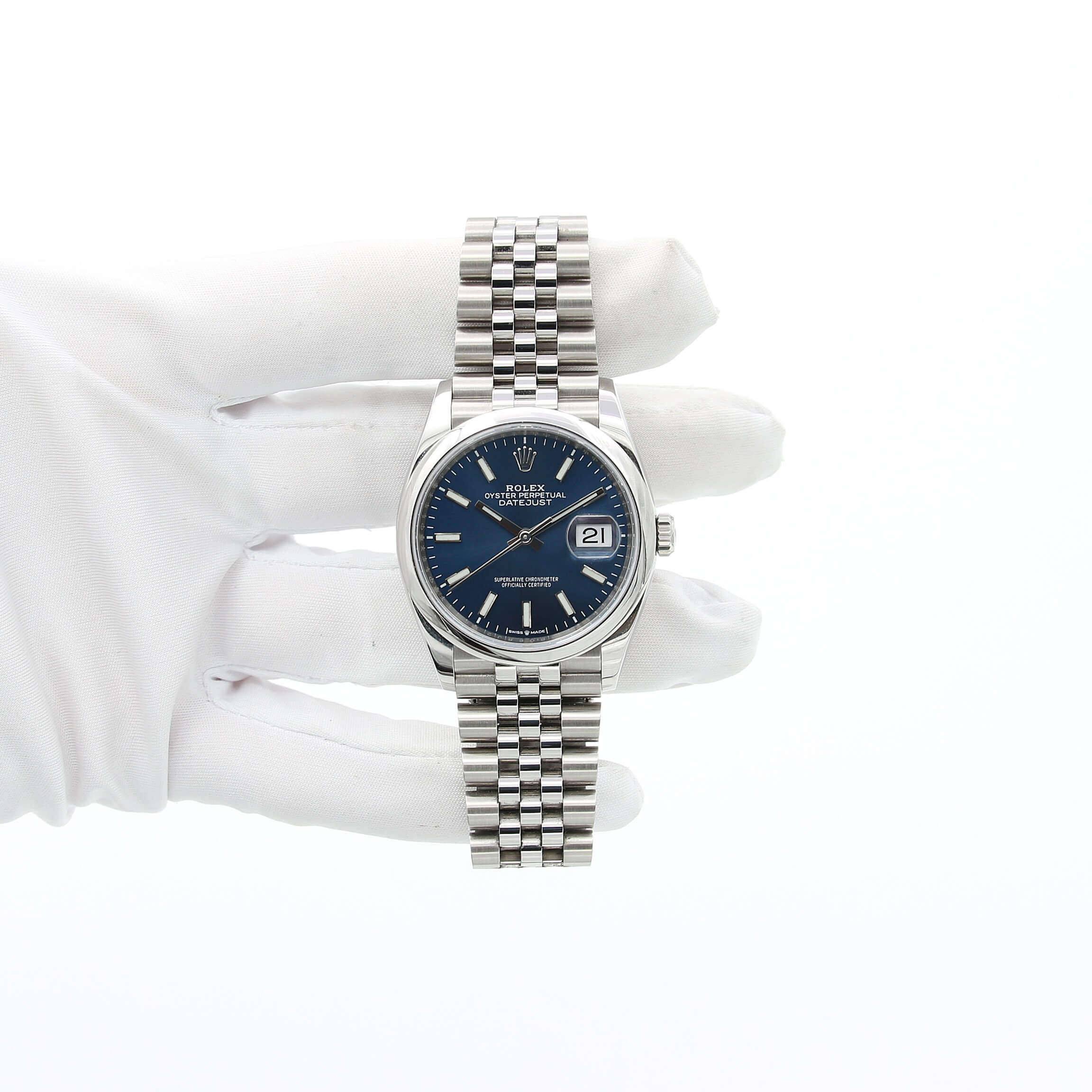Rolex Datejust ref. 126200 Blue Dial Jubilee bracelet - Full Set - Image 5