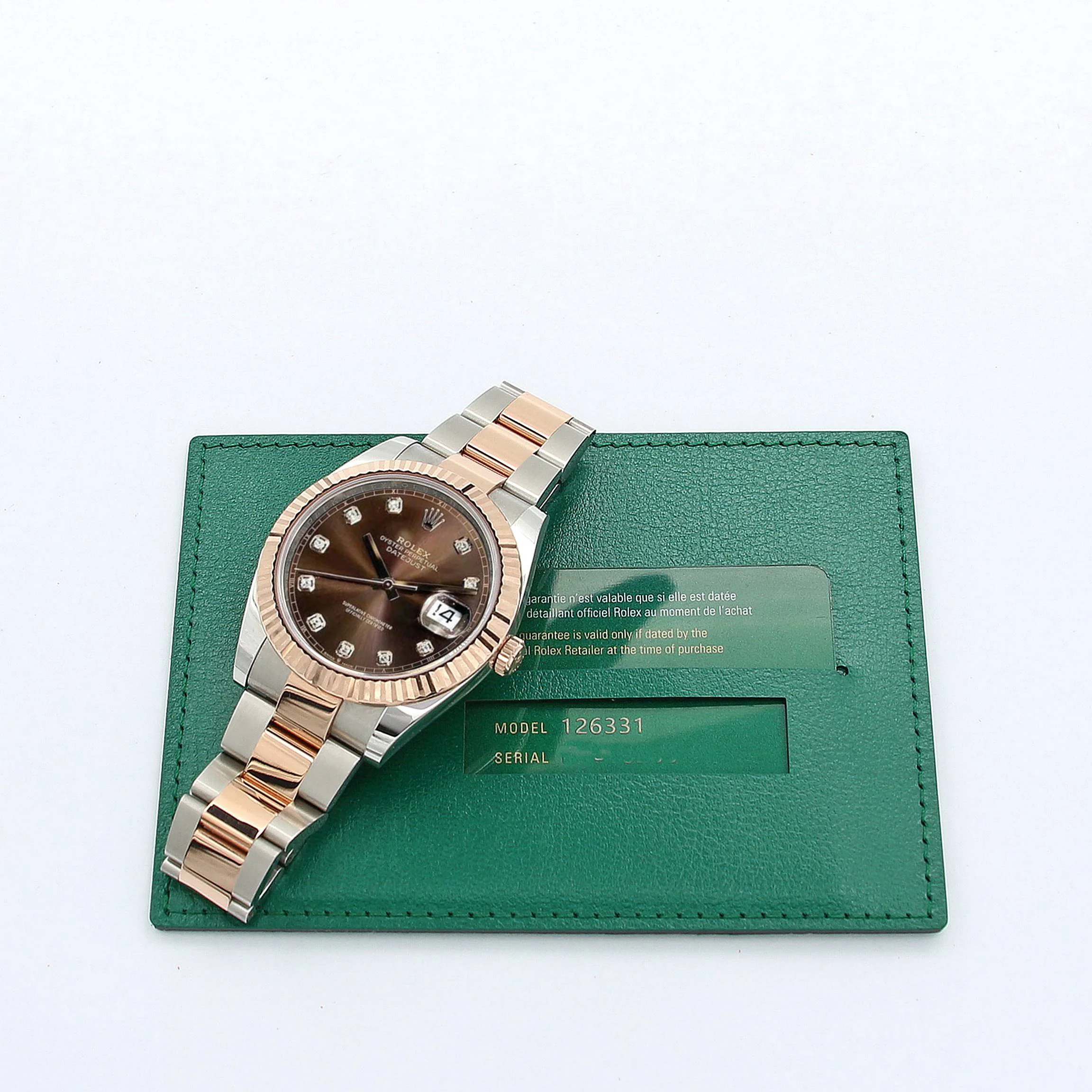 Rolex Datejust ref. 126331 Chocolate Diamonds dial Rose Gold / Steel - Oyster bracelet - Image 4