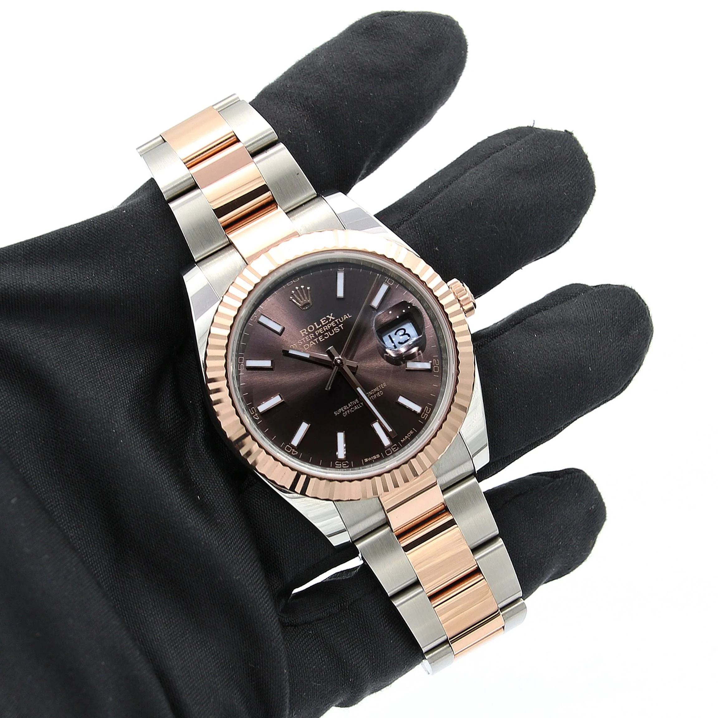 Rolex Datejust ref. 126331 Chocolate dial Rose Gold / Steel - Oyster bracelet - Image 3