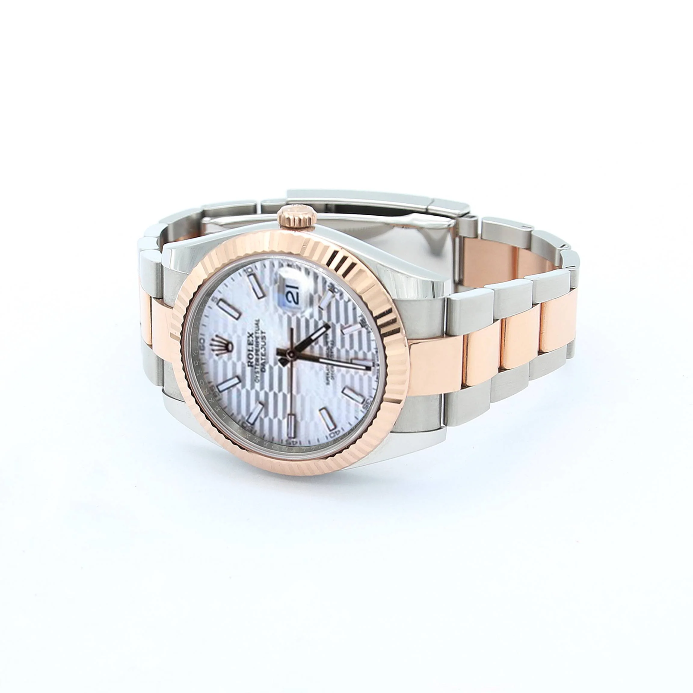 Rolex Datejust ref. 126331 Silver Motif dial Rose Gold / Steel - Oyster bracelet - Image 4