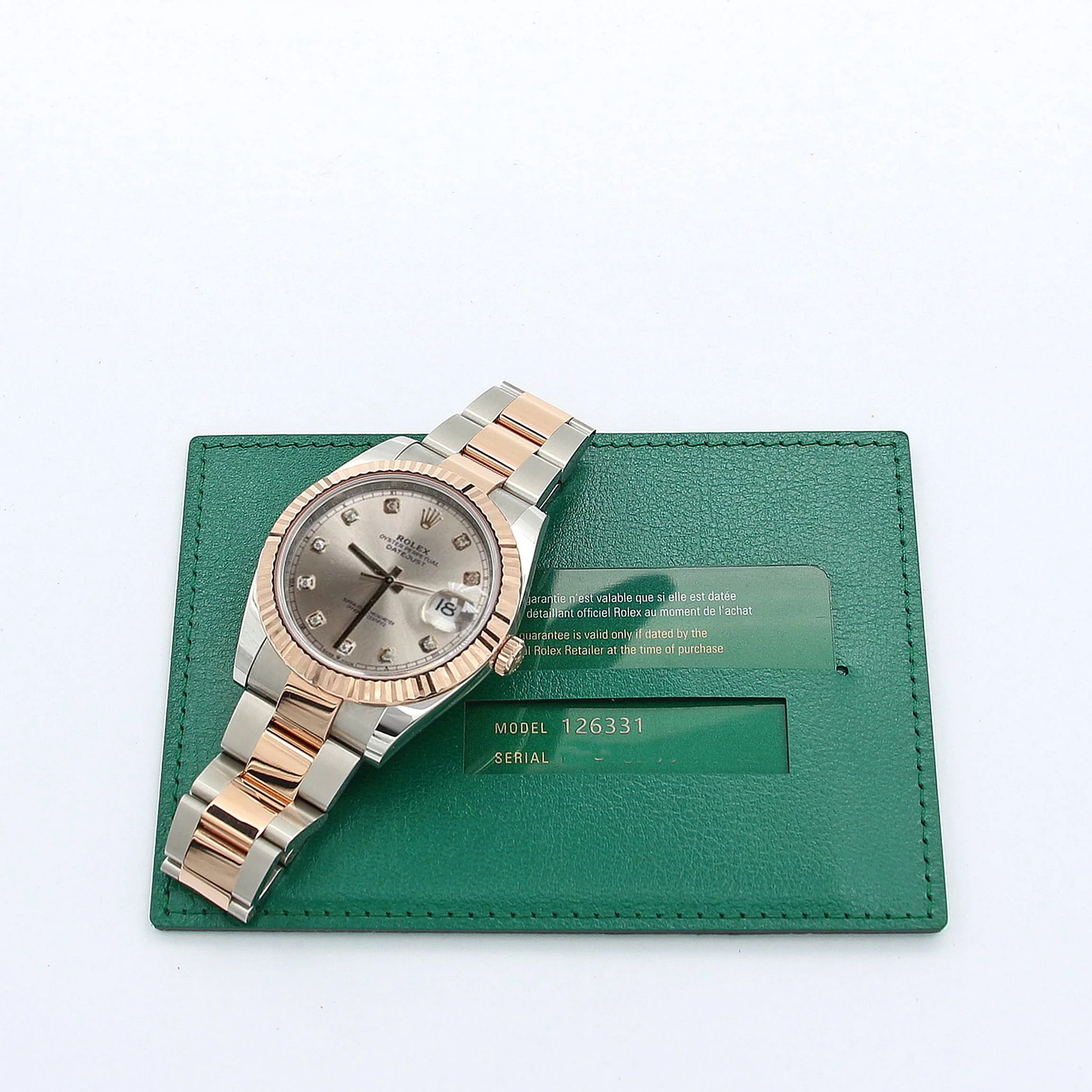 Rolex Datejust ref. 126331 Sundust Diamonds dial Rose Gold / Steel - Oyster bracelet - Image 4