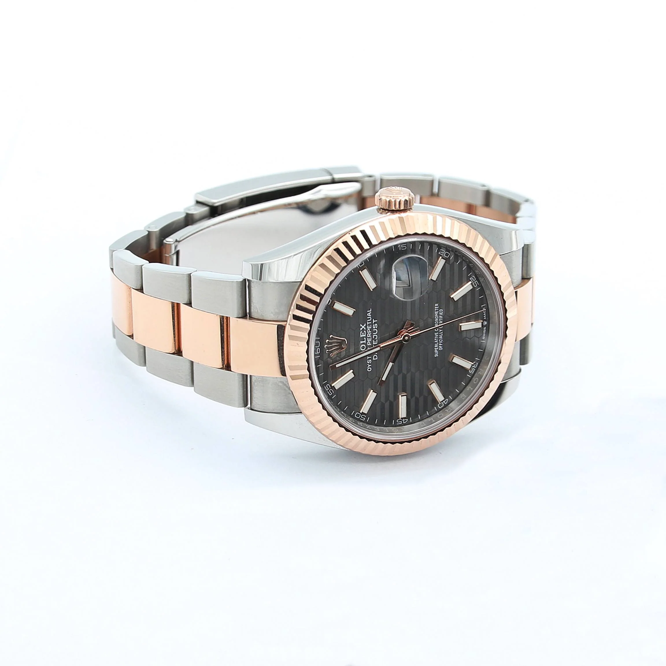 Rolex Datejust ref. 126331 Grey Motif dial Rose Gold / Steel - Oyster bracelet - Image 6