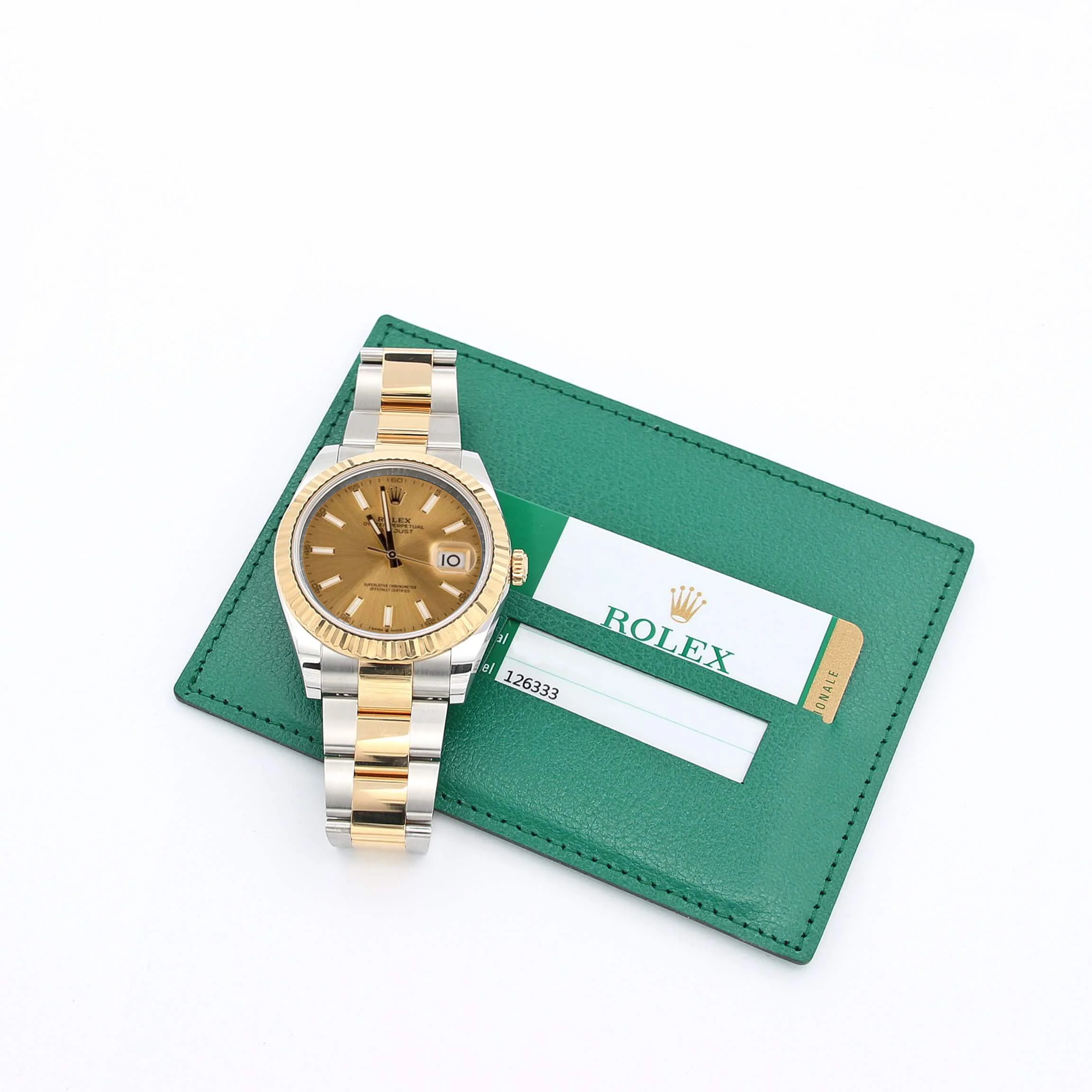 Rolex Datejust ref. 126333 Champagne Dial Oyster bracelet - Full Set - Image 3