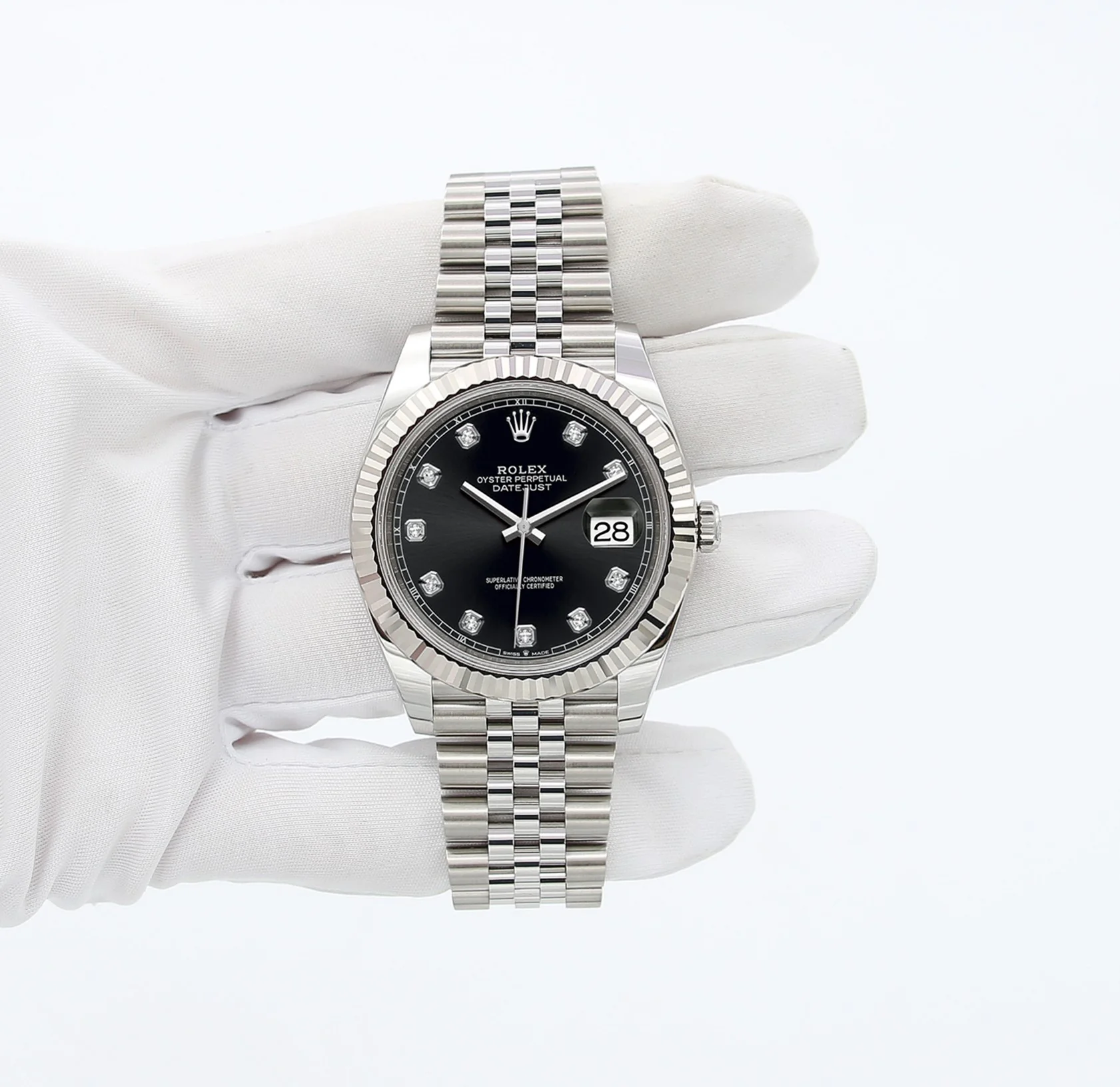 Rolex Datejust ref. 126334 Black Diamonds Dial Jubilee bracelet - Full Set - Image 3
