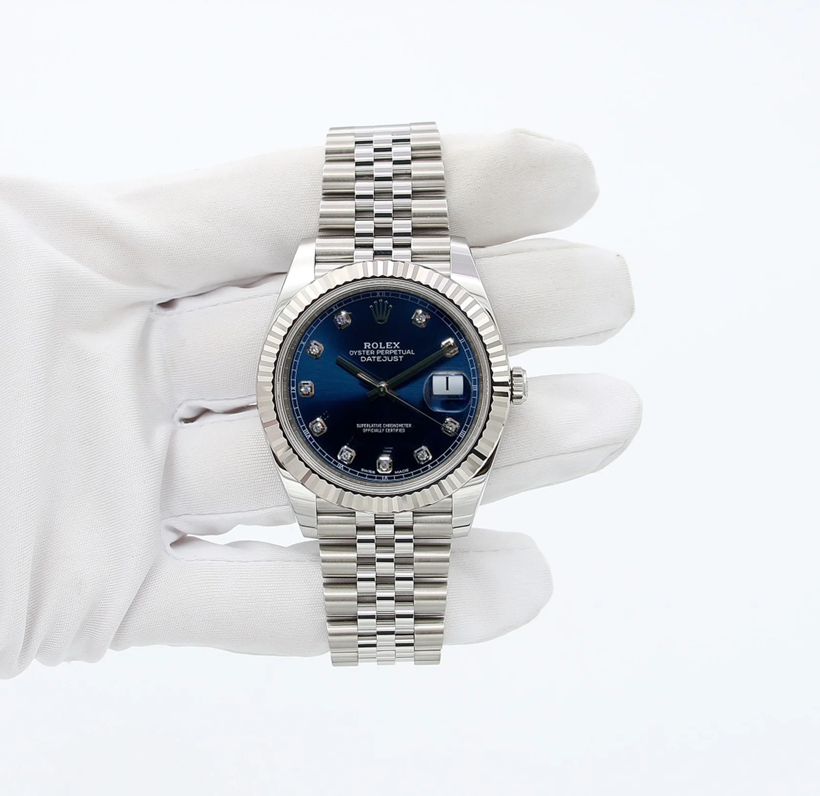 Rolex Datejust ref. 126334 Blue Diamonds Dial Jubilee bracelet - Full Set - Image 3