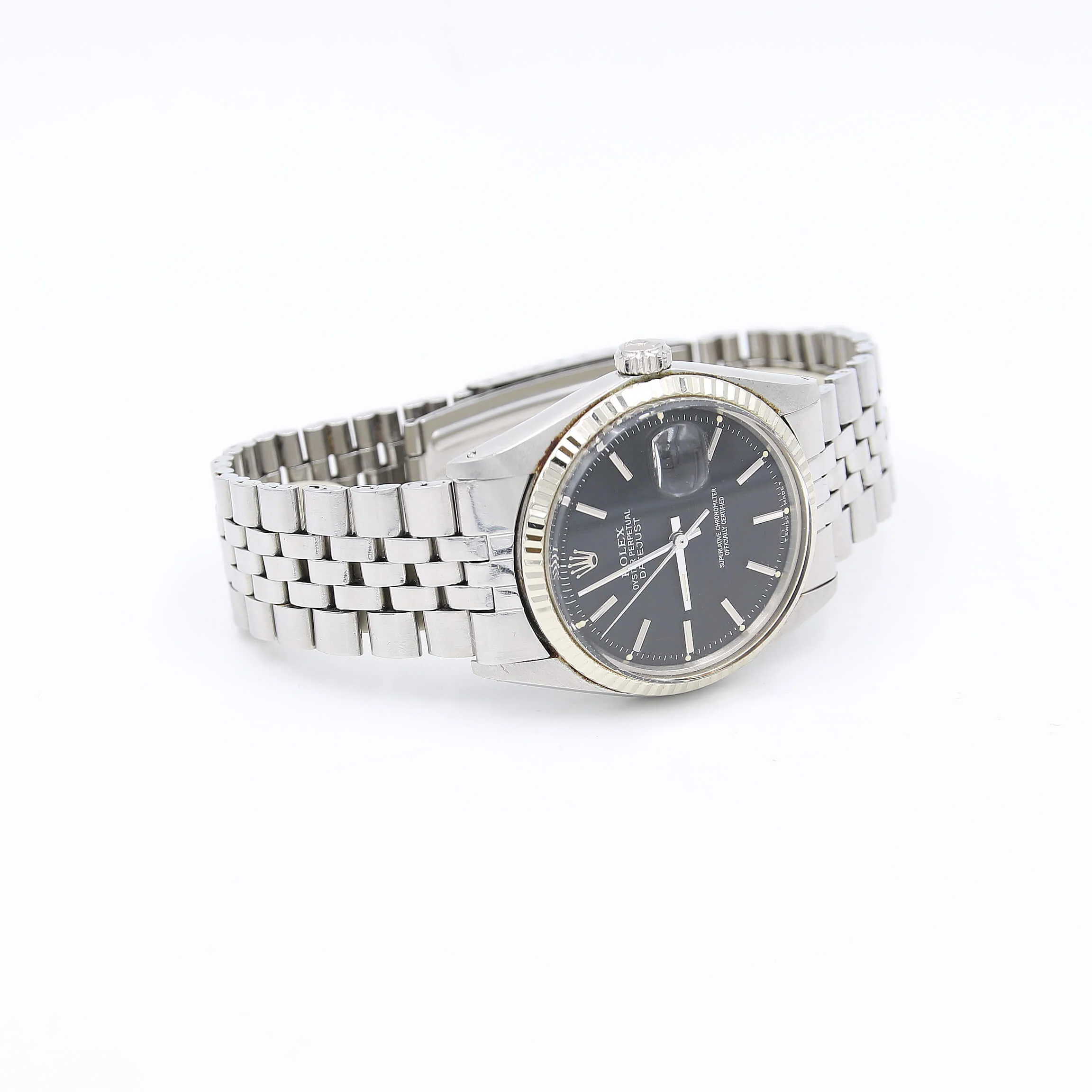 Rolex Datejust ref. 1601 Black Dial Jubilee Bracelet - Image 3