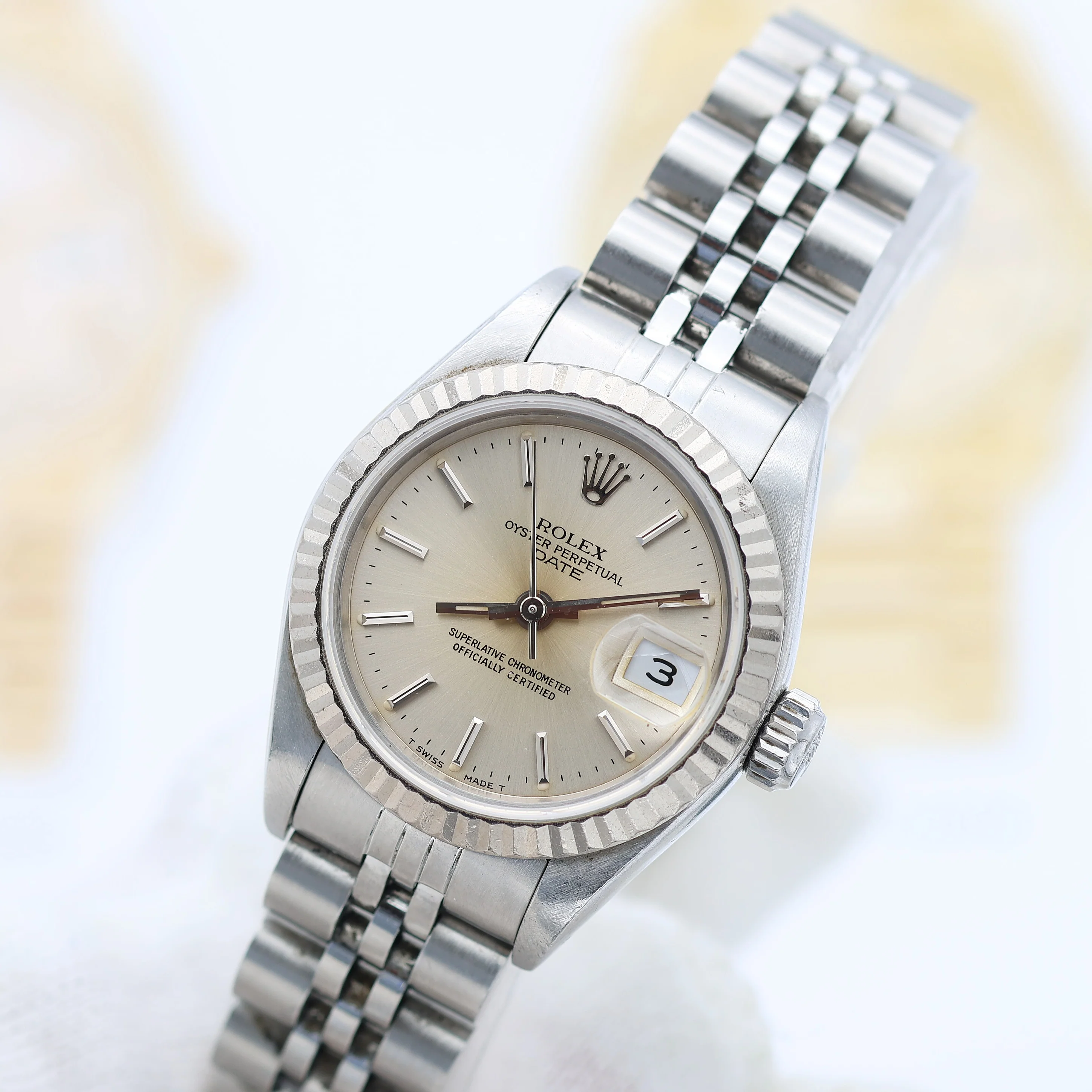 Rolex Lady-Datejust ref. 69174 - Silver Dial Jubilee bracelet - Image 3