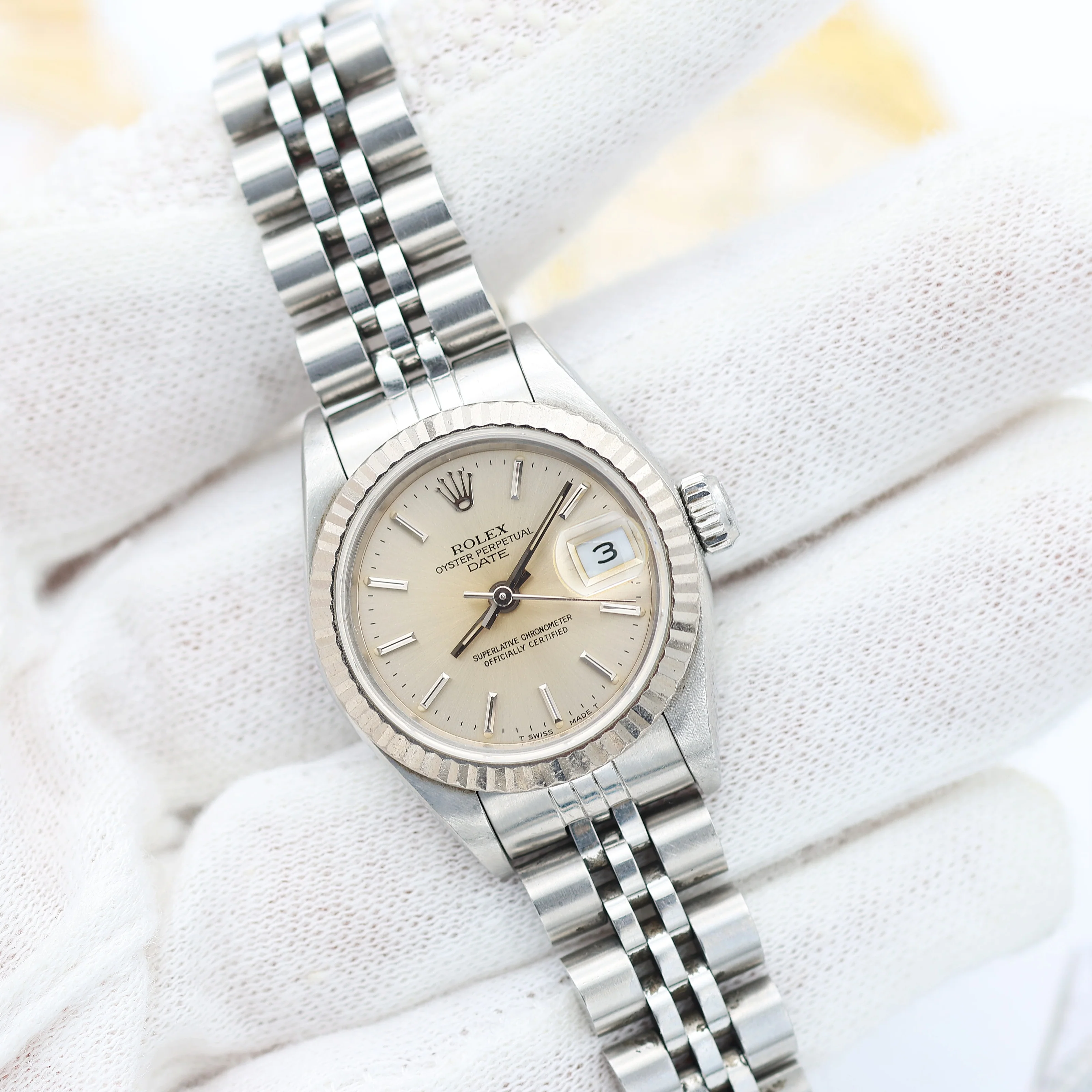 Rolex Lady-Datejust ref. 69174 - Silver Dial Jubilee bracelet - Image 4