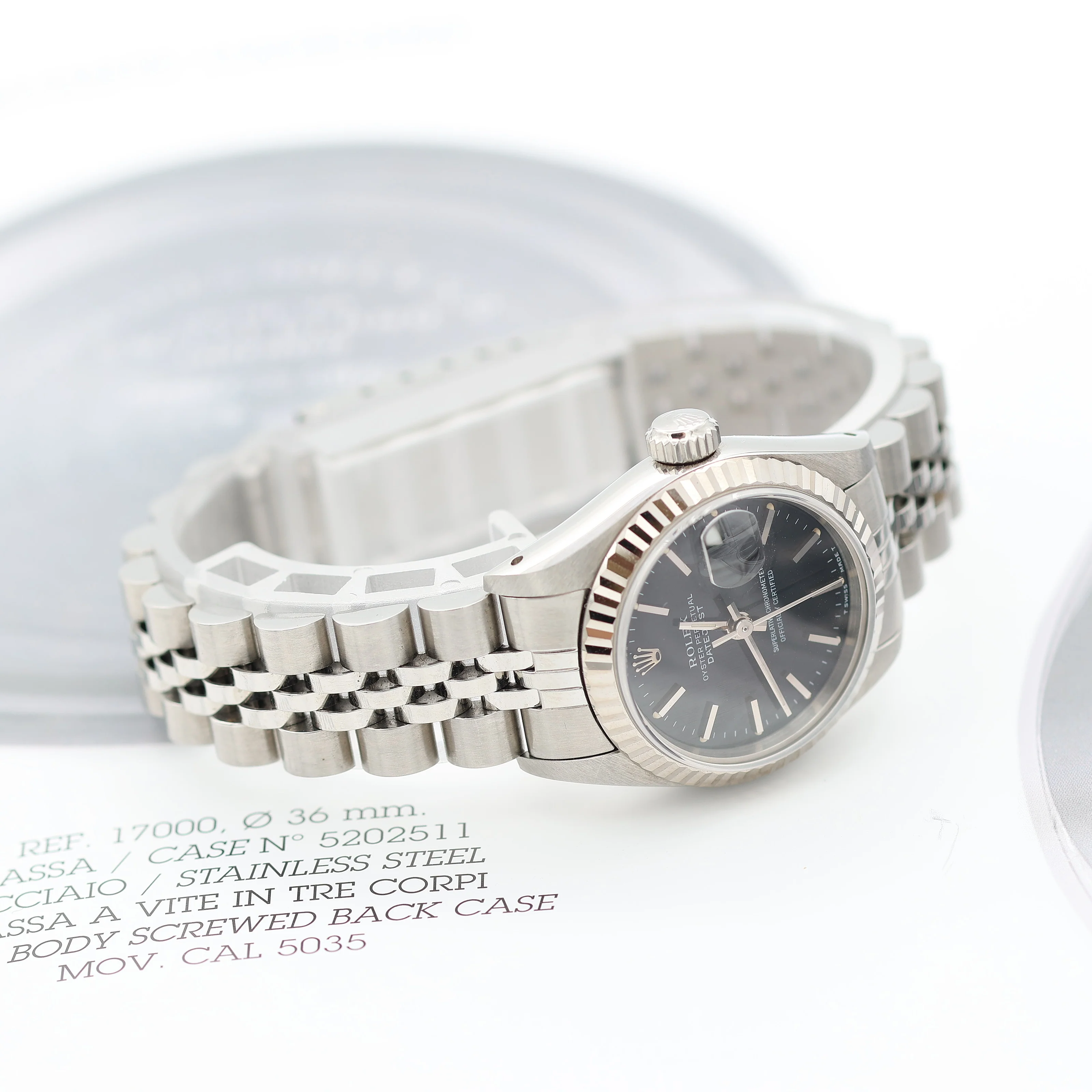Rolex Lady-Datejust ref. 69174 - Black Dial Jubilee bracelet - Image 5