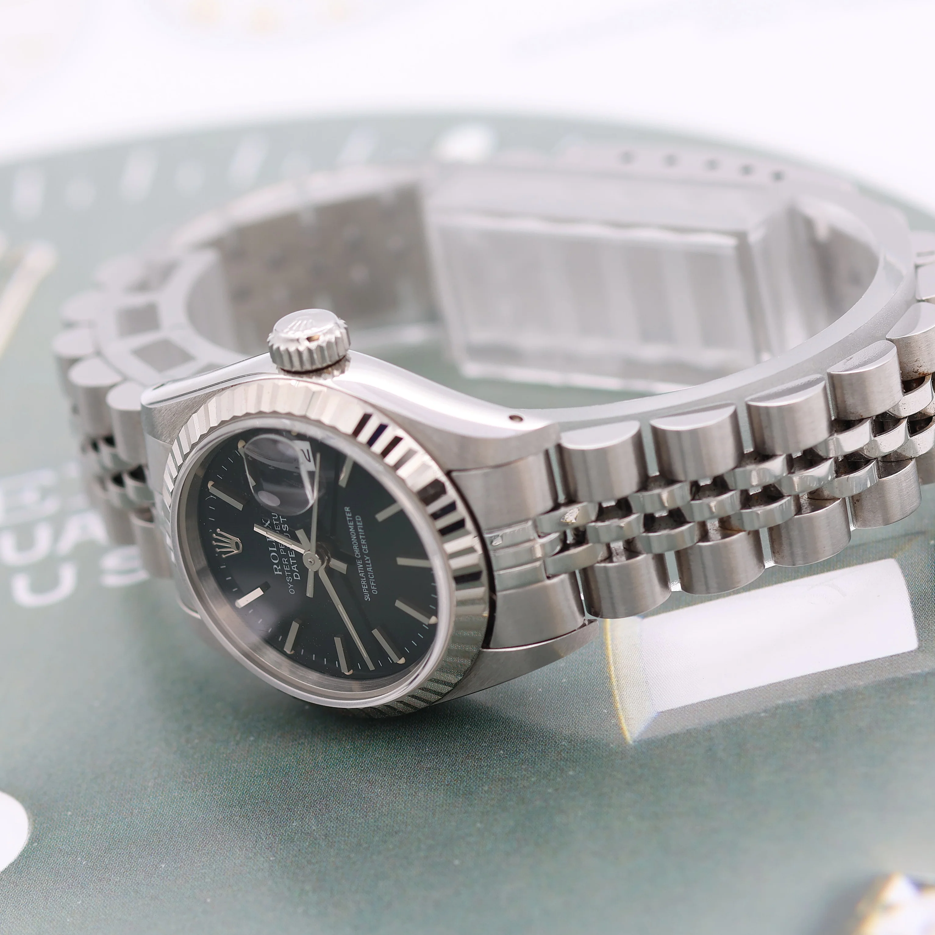 Rolex Lady-Datejust ref. 69174 - Black Dial Jubilee bracelet - Image 6