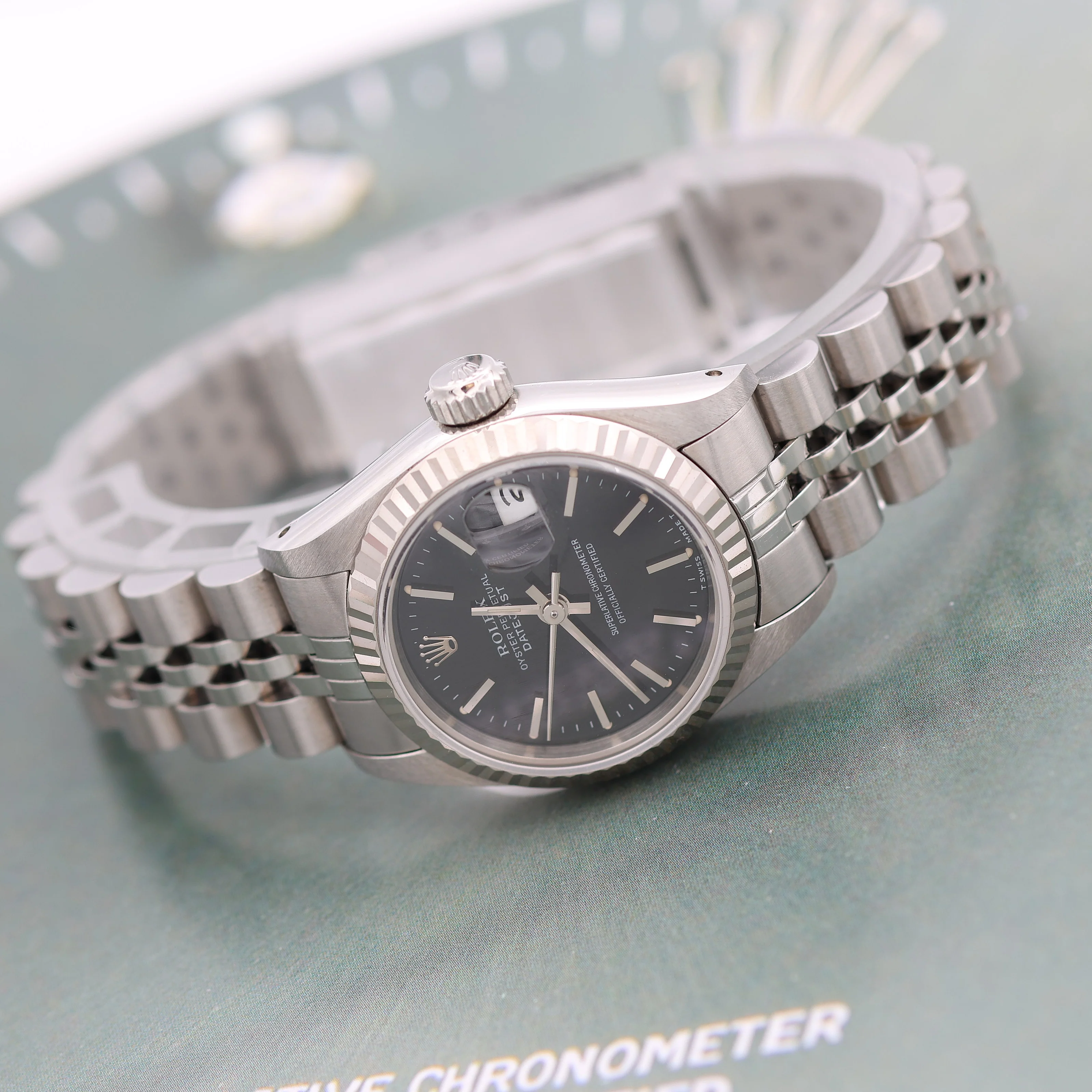 Rolex Lady-Datejust ref. 69174 - Black Dial Jubilee bracelet - Image 7