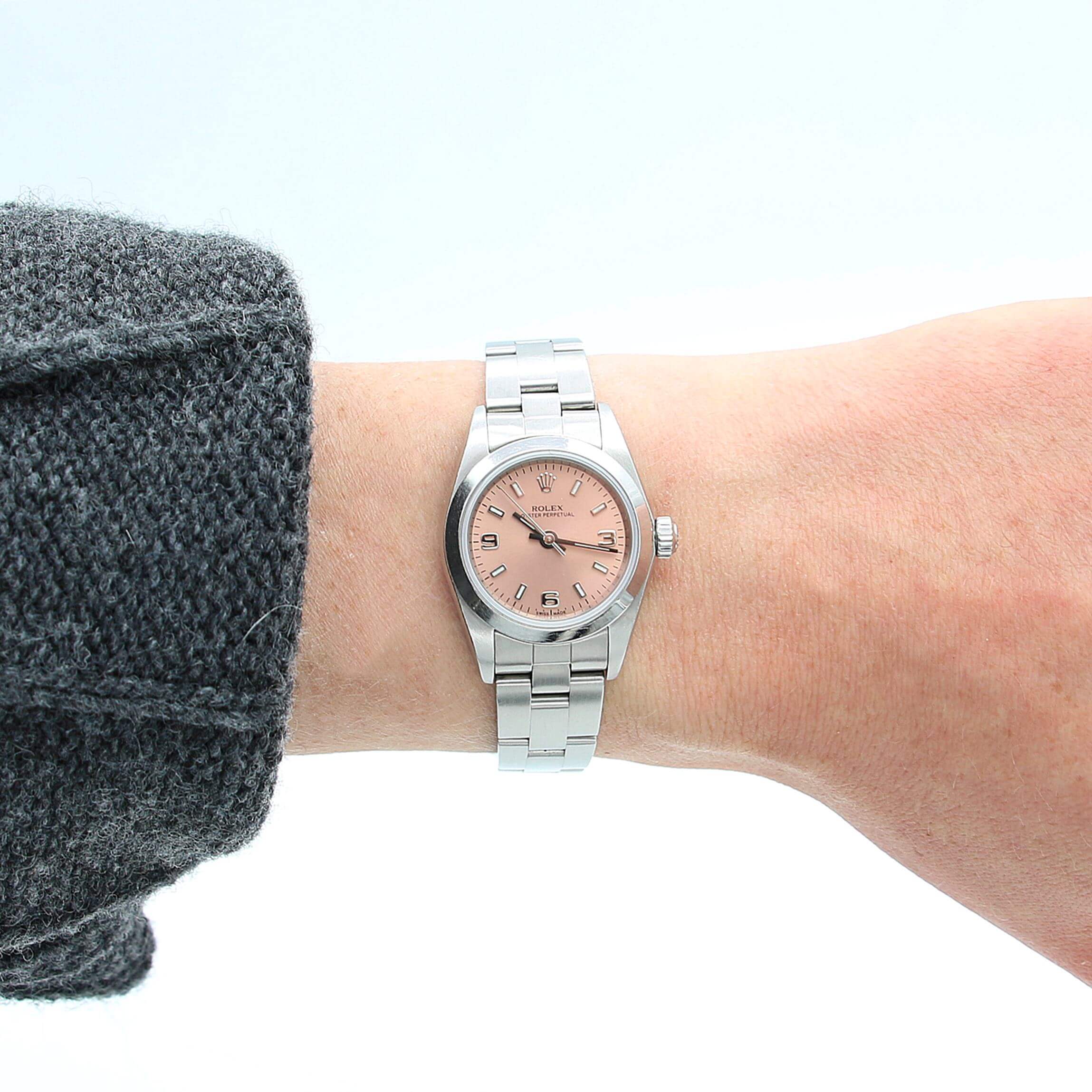 Rolex Oyster Perpetual ref. 67180 - Salmon Dial - Full Set - Image 3