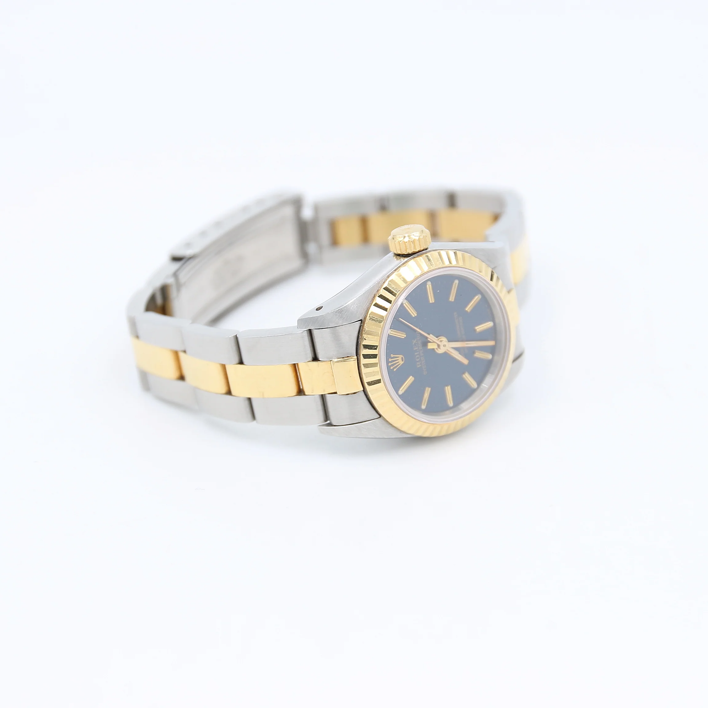 Rolex Oyster Perpetual ref. 67193 Steel/Gold Blue Dial Oyster Bracelet - Full Set - Image 3