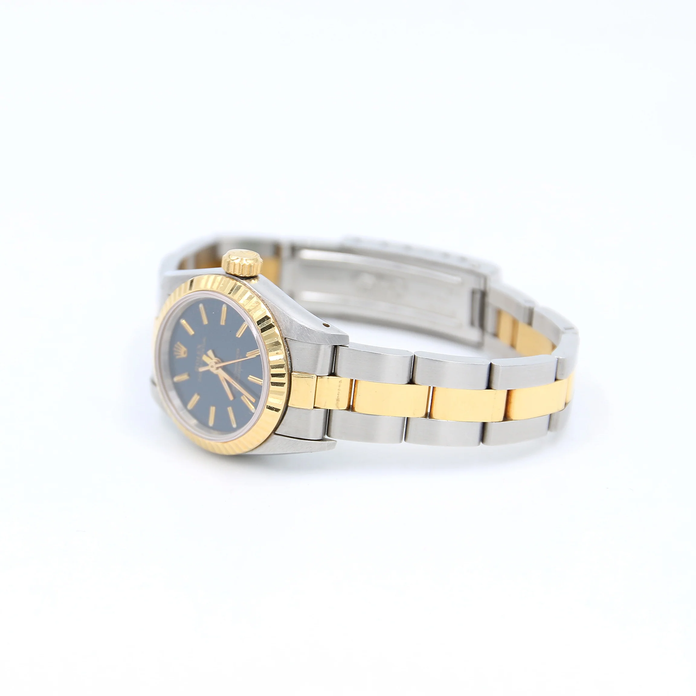 Rolex Oyster Perpetual ref. 67193 Steel/Gold Blue Dial Oyster Bracelet - Full Set - Image 4
