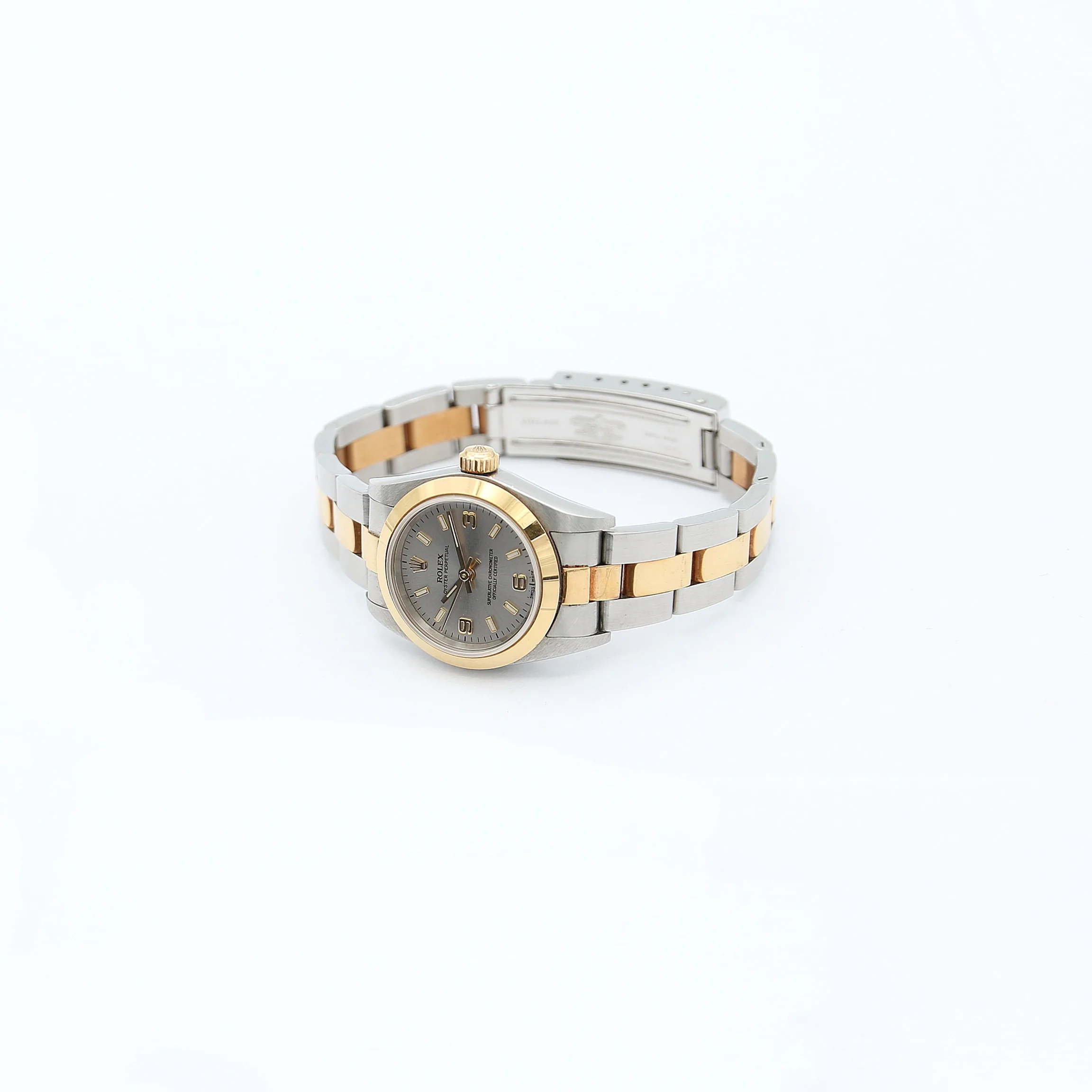 Rolex Oyster Perpetual ref. 67183 Steel/Gold - Grey Dial - Full Set - Image 4