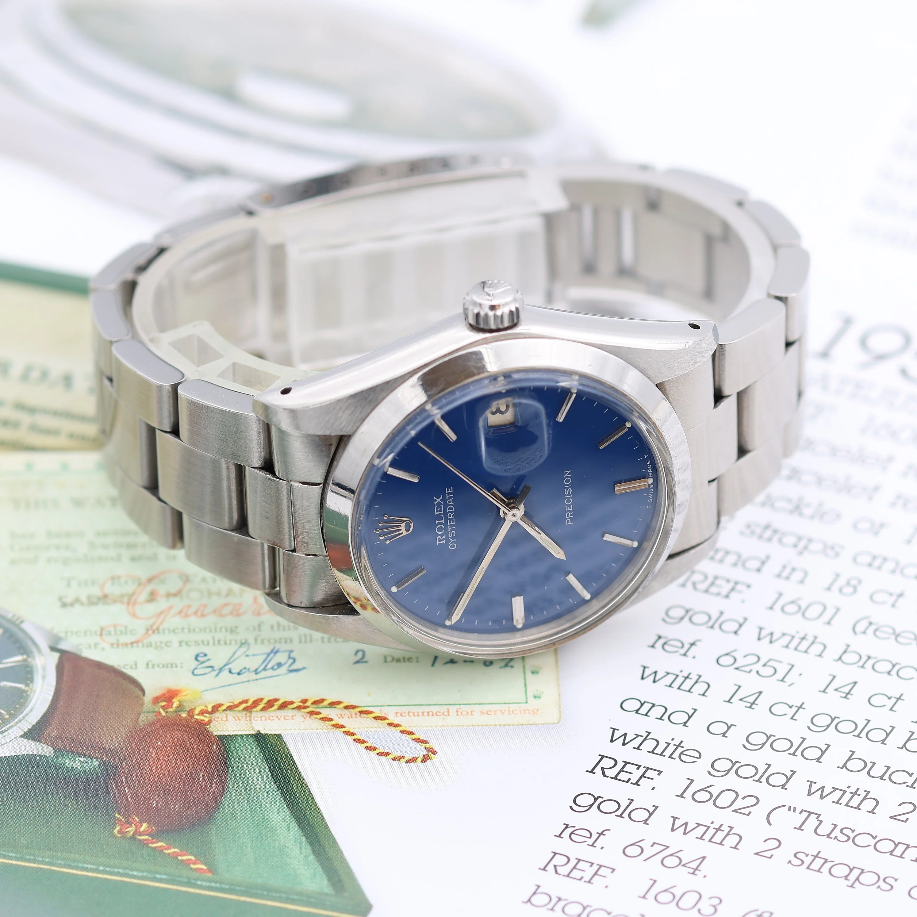 Rolex Oyster Precision Date ref 6694 Blue Dial (II)- Oyster Bracelet - Image 5