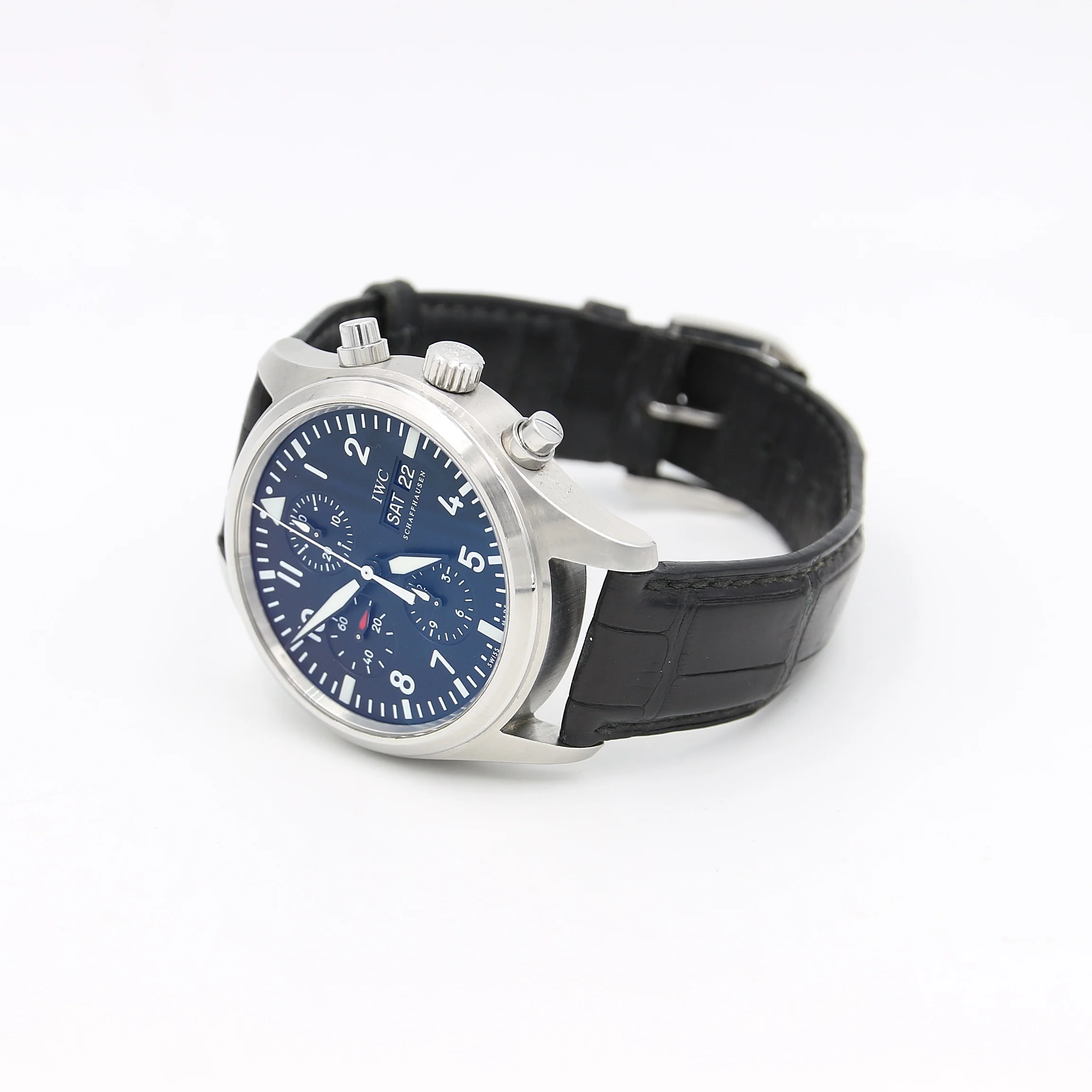 IWC Pilot Chronograph Day-date ref. IW371701 Leather Strap - Image 3