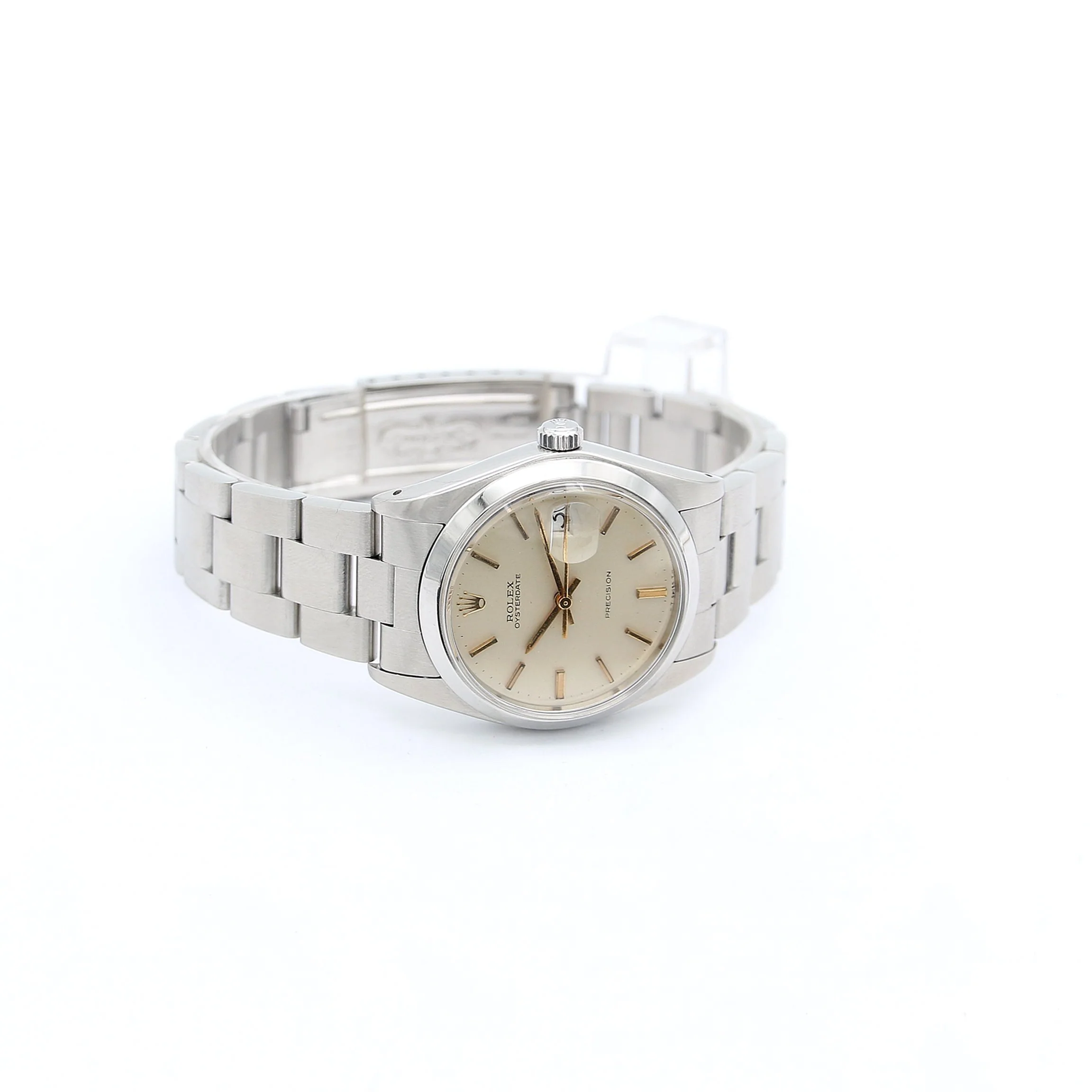 Rolex Precision Date ref. 6694 Cream Dial with Golden Indexes Oyster bracelet - Image 4