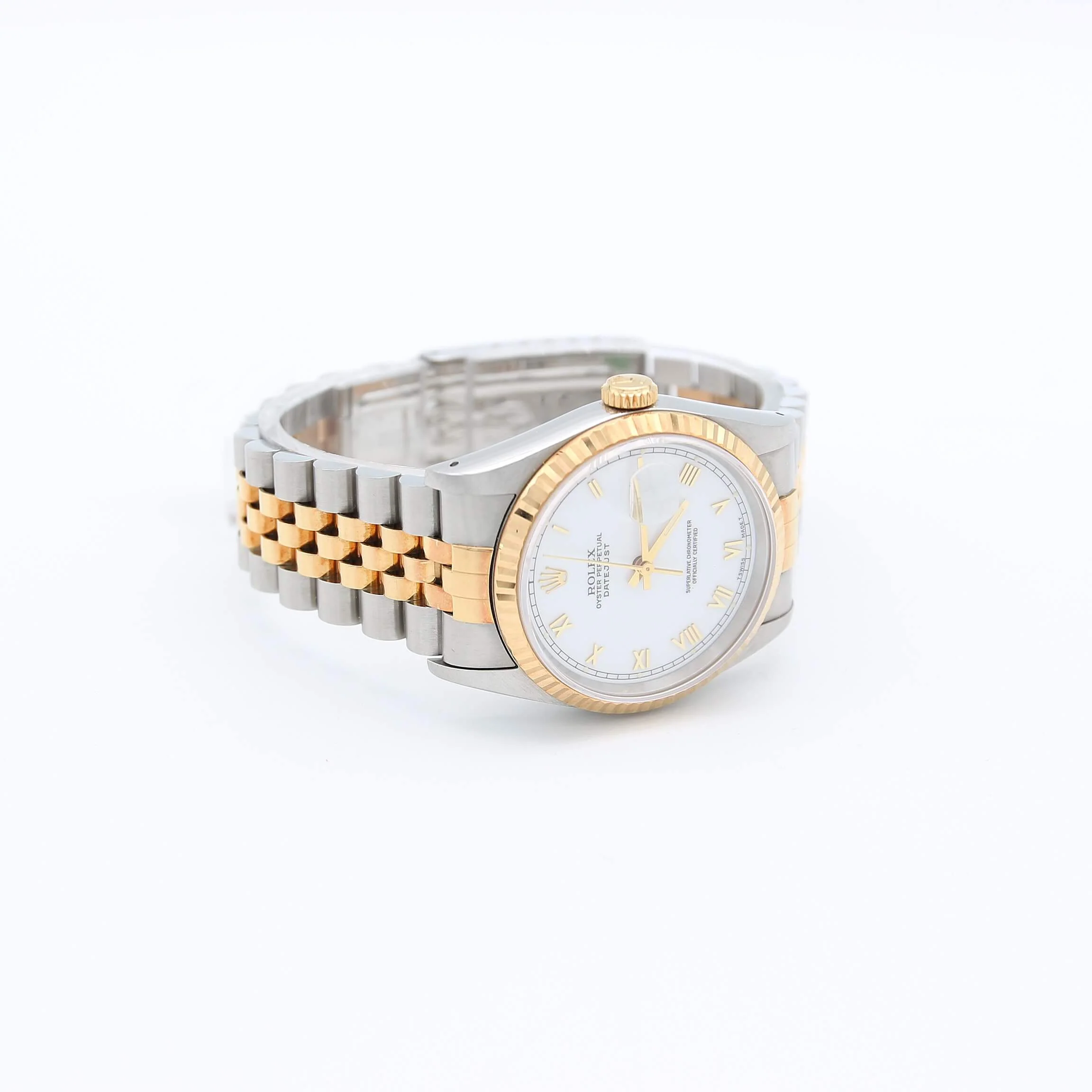 Rolex Datejust ref. 16233 Steel/Gold - White Roman dial Jubilee - Full Set - Image 4