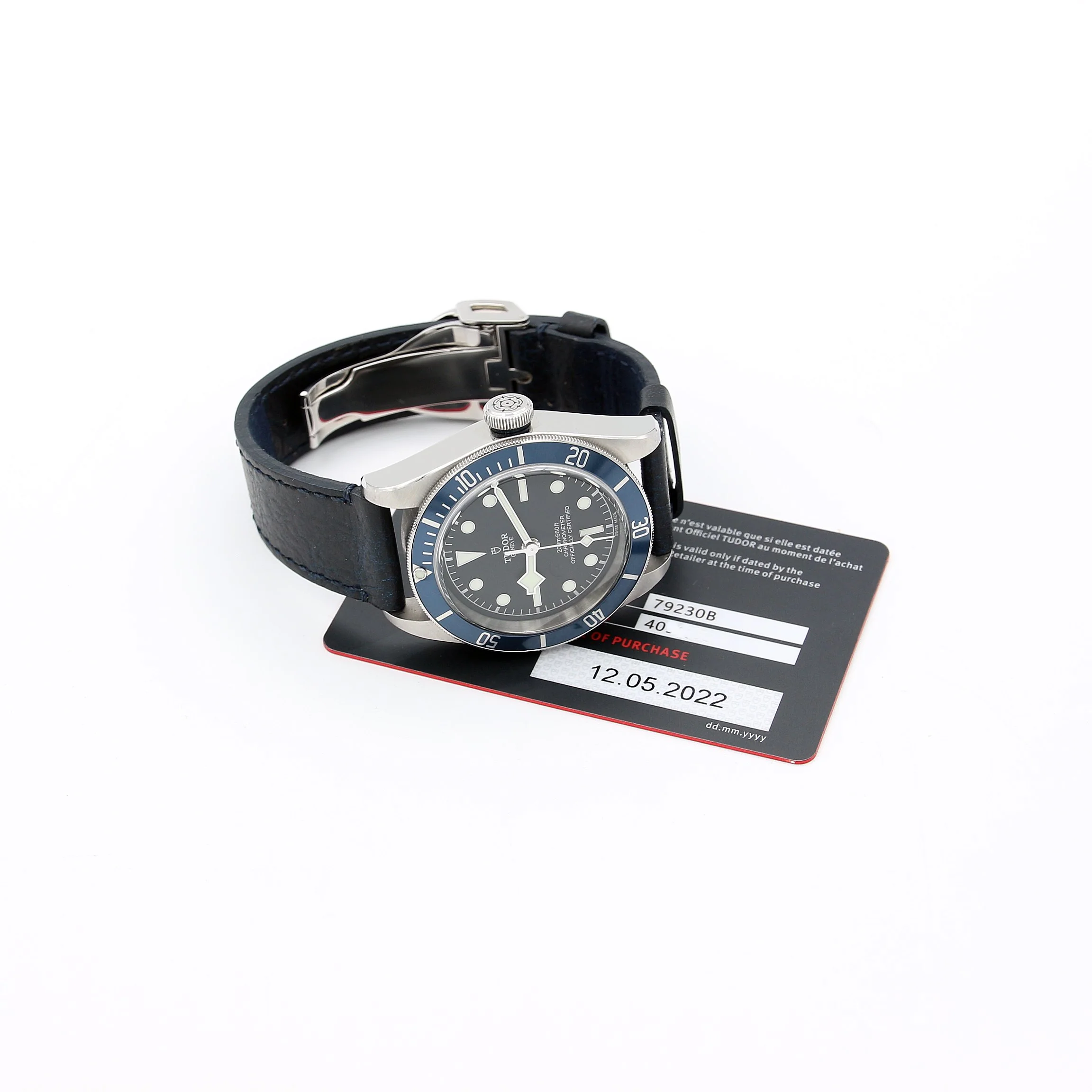 Tudor Heritage Black Bay 79230B - Blue Bezel Leather strap - NEW 2022 Full Set - Image 3
