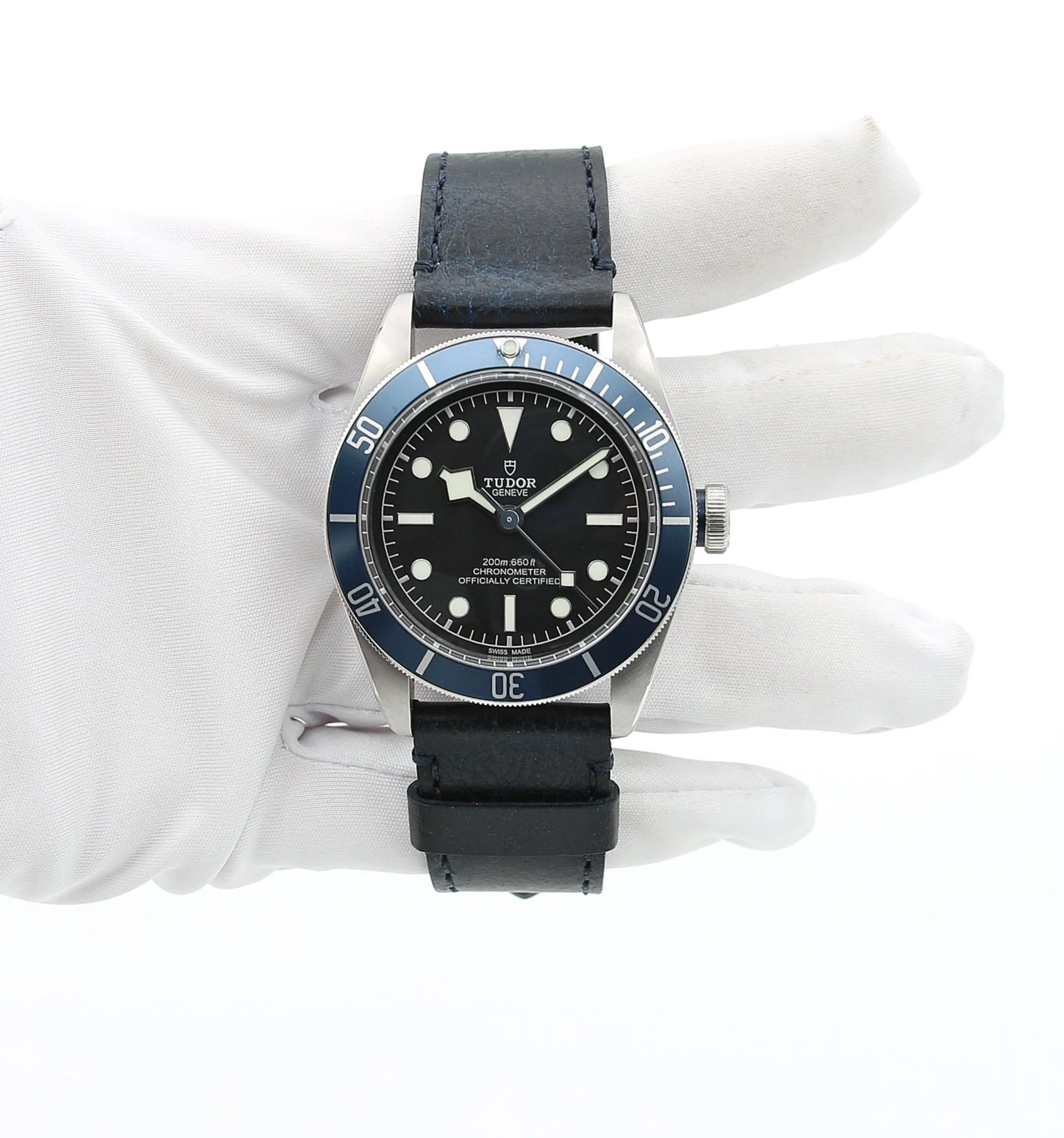 Tudor Heritage Black Bay 79230B - Blue Bezel Leather strap - NEW 2022 Full Set - Image 4
